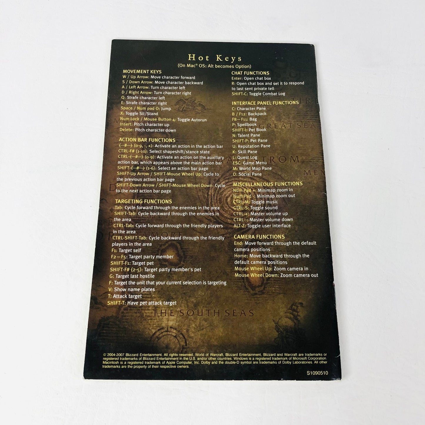 Blizzard - World of Warcraft - Game Manual Only - 2004-2007 Blizzard Entertainment PC