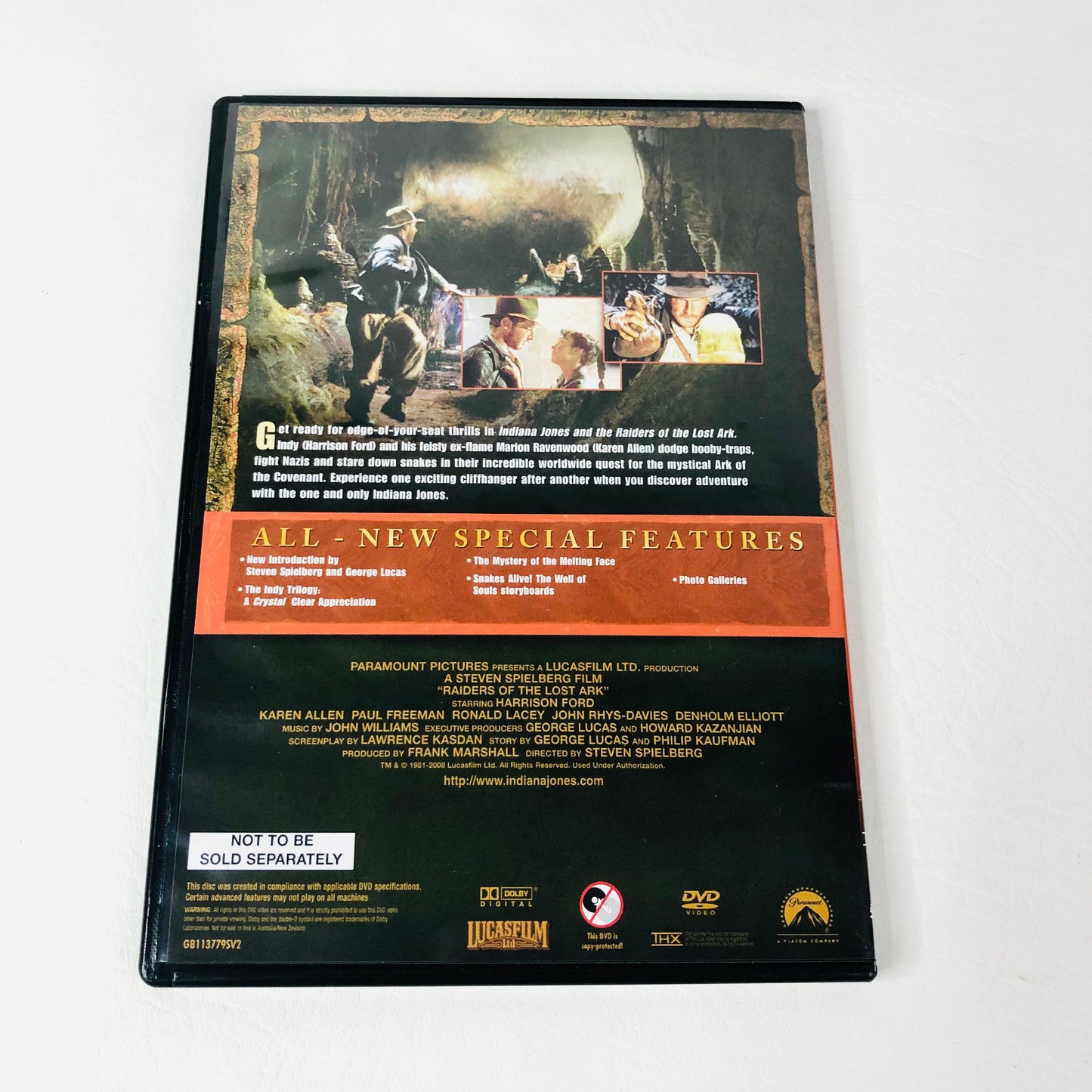 Indiana Jones The Complete Adventure Collection 4 Movie DVD Set Steven Spielberg