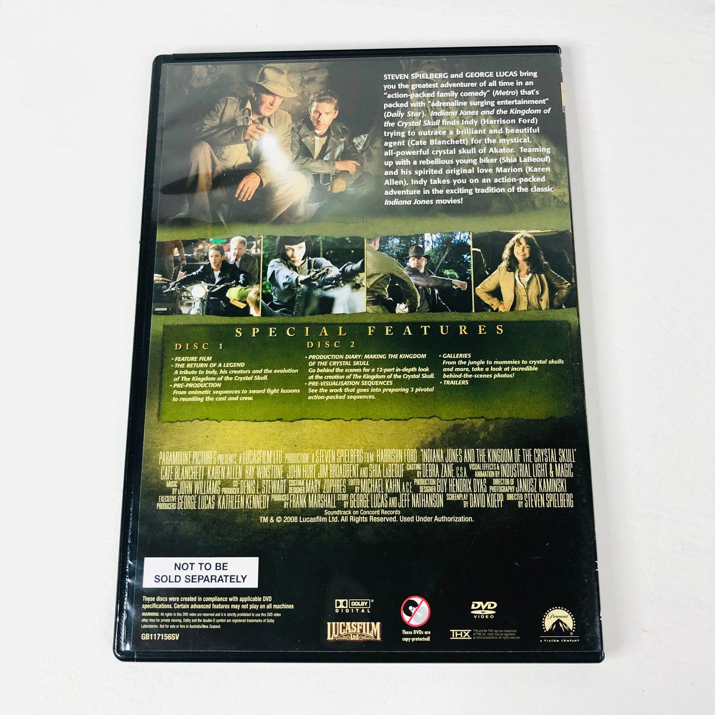 Indiana Jones The Complete Adventure Collection 4 Movie DVD Set Steven Spielberg