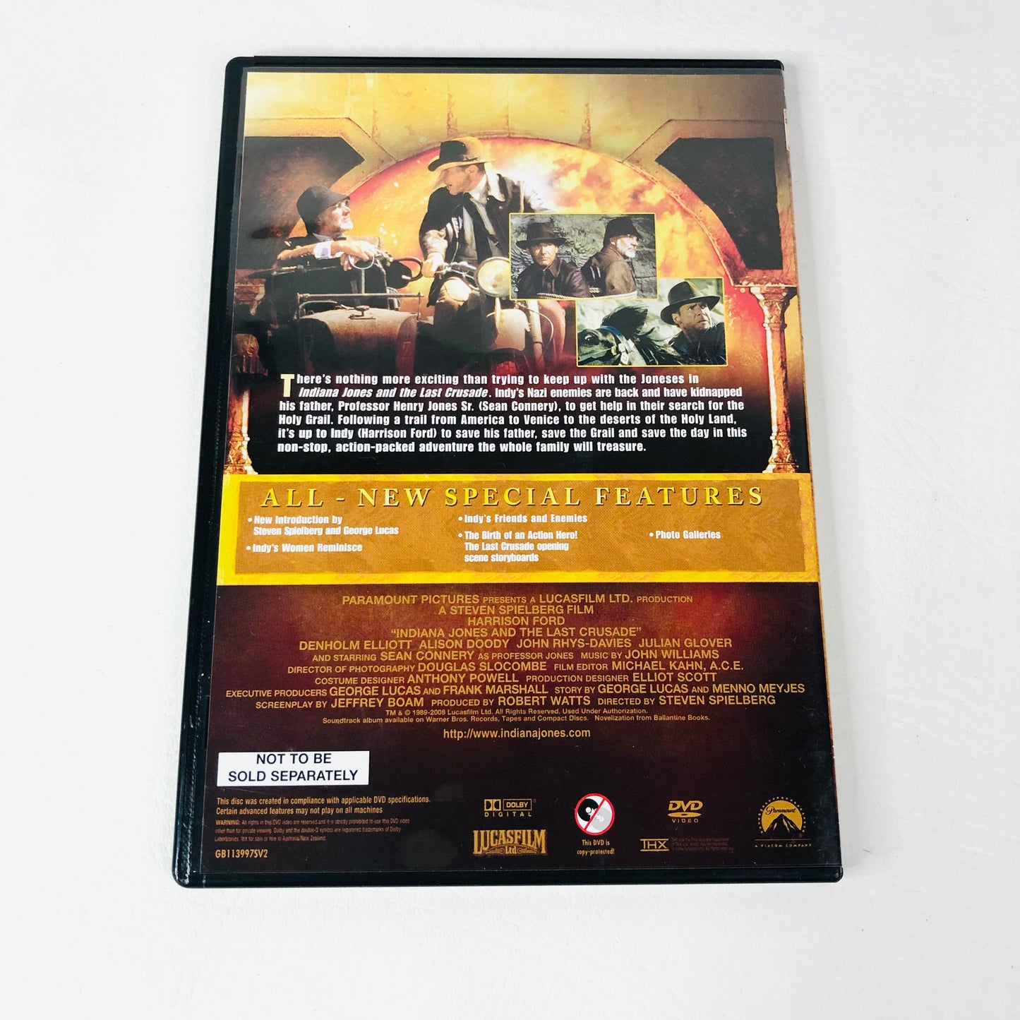 Indiana Jones The Complete Adventure Collection 4 Movie DVD Set Steven Spielberg
