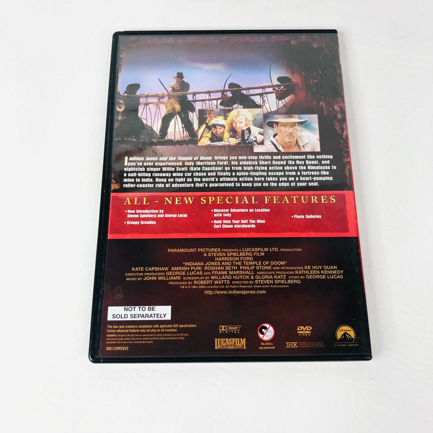 Indiana Jones The Complete Adventure Collection 4 Movie DVD Set Steven Spielberg