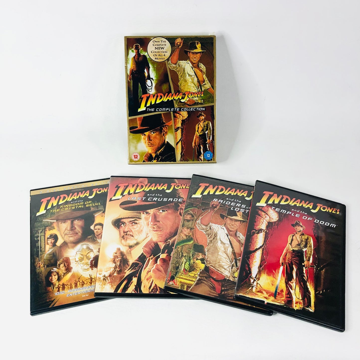Indiana Jones The Complete Adventure Collection 4 Movie DVD Set Harrison Ford