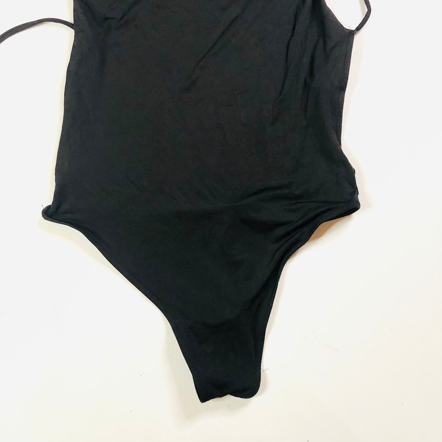Bershka Black Backless Hooded Cowl Neck Bodysuit Festival Summer Size Small NEW