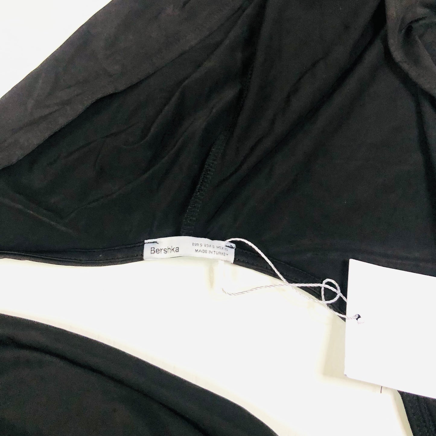 Bershka Black Backless Hooded Cowl Neck Bodysuit Festival Summer Size Small NEW