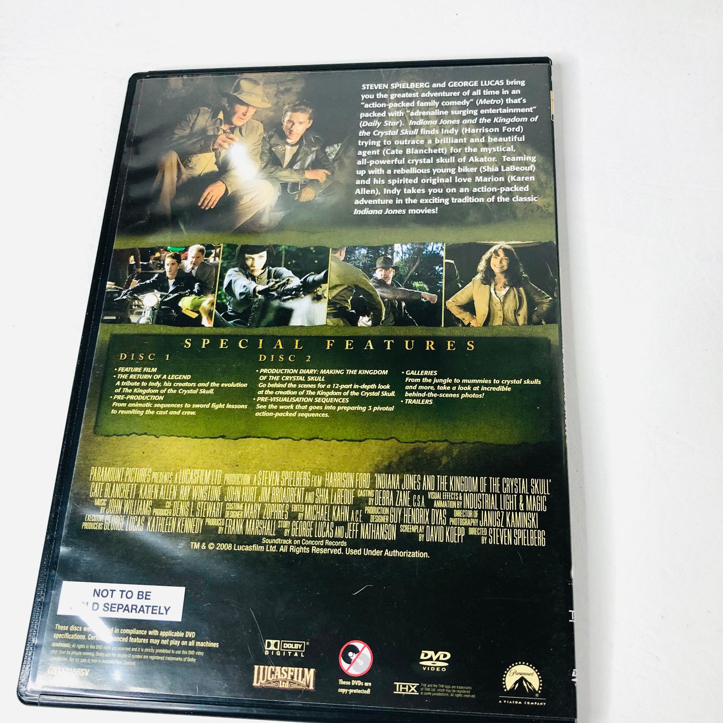 Indiana Jones The Complete Adventure Collection 4 Movie DVD Set Harrison Ford