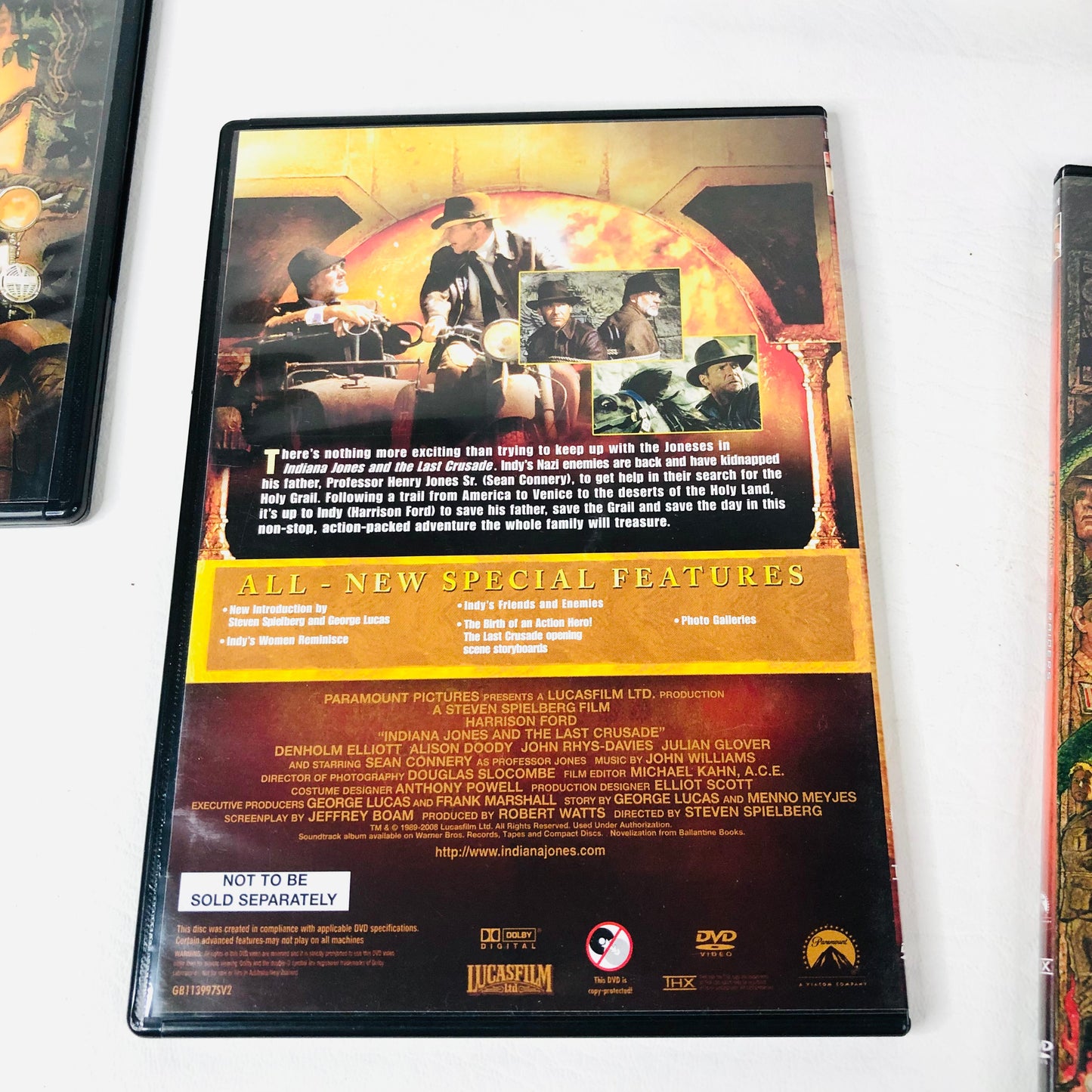 Indiana Jones The Complete Adventure Collection 4 Movie DVD Set Harrison Ford