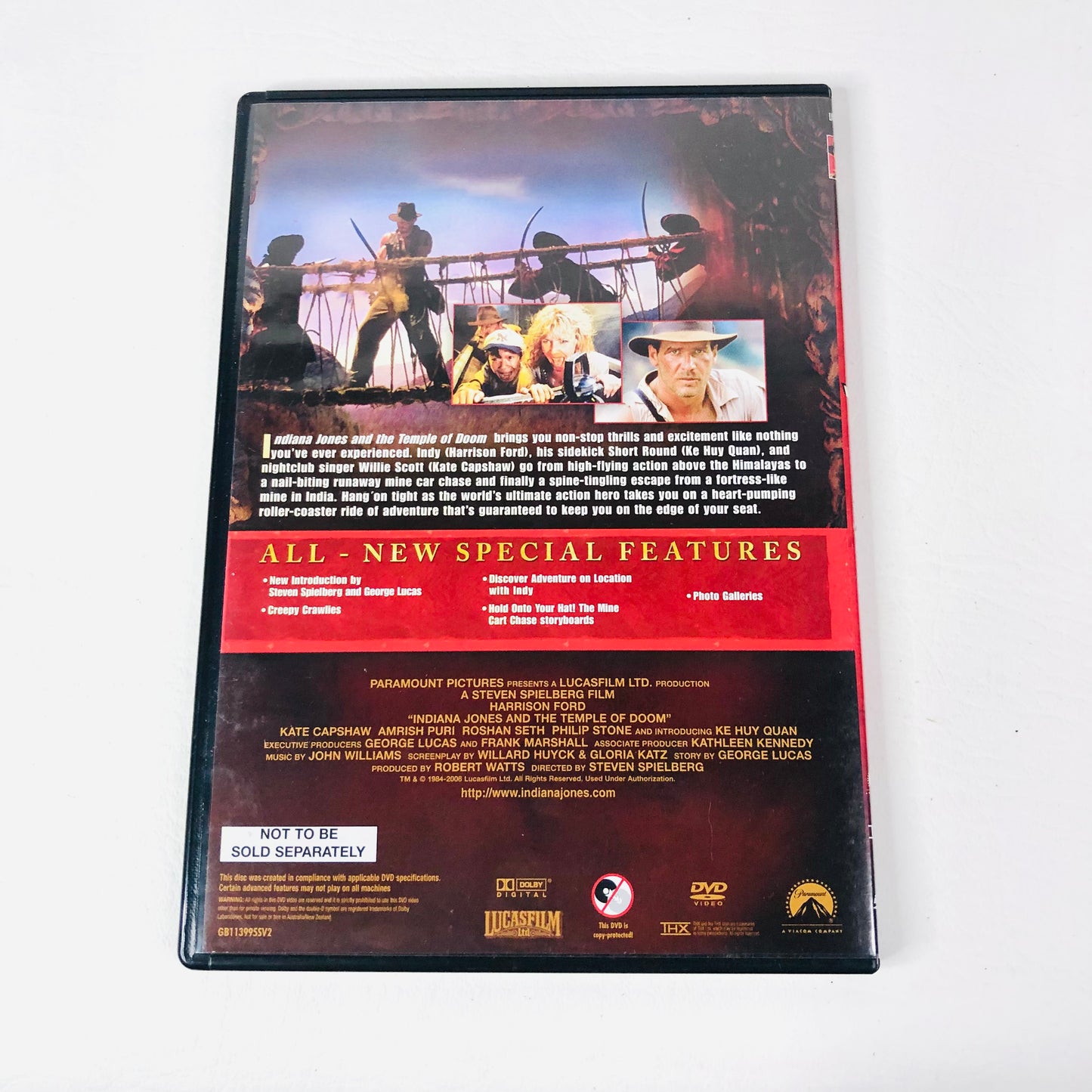 Indiana Jones The Complete Adventure Collection 4 Movie DVD Set Harrison Ford