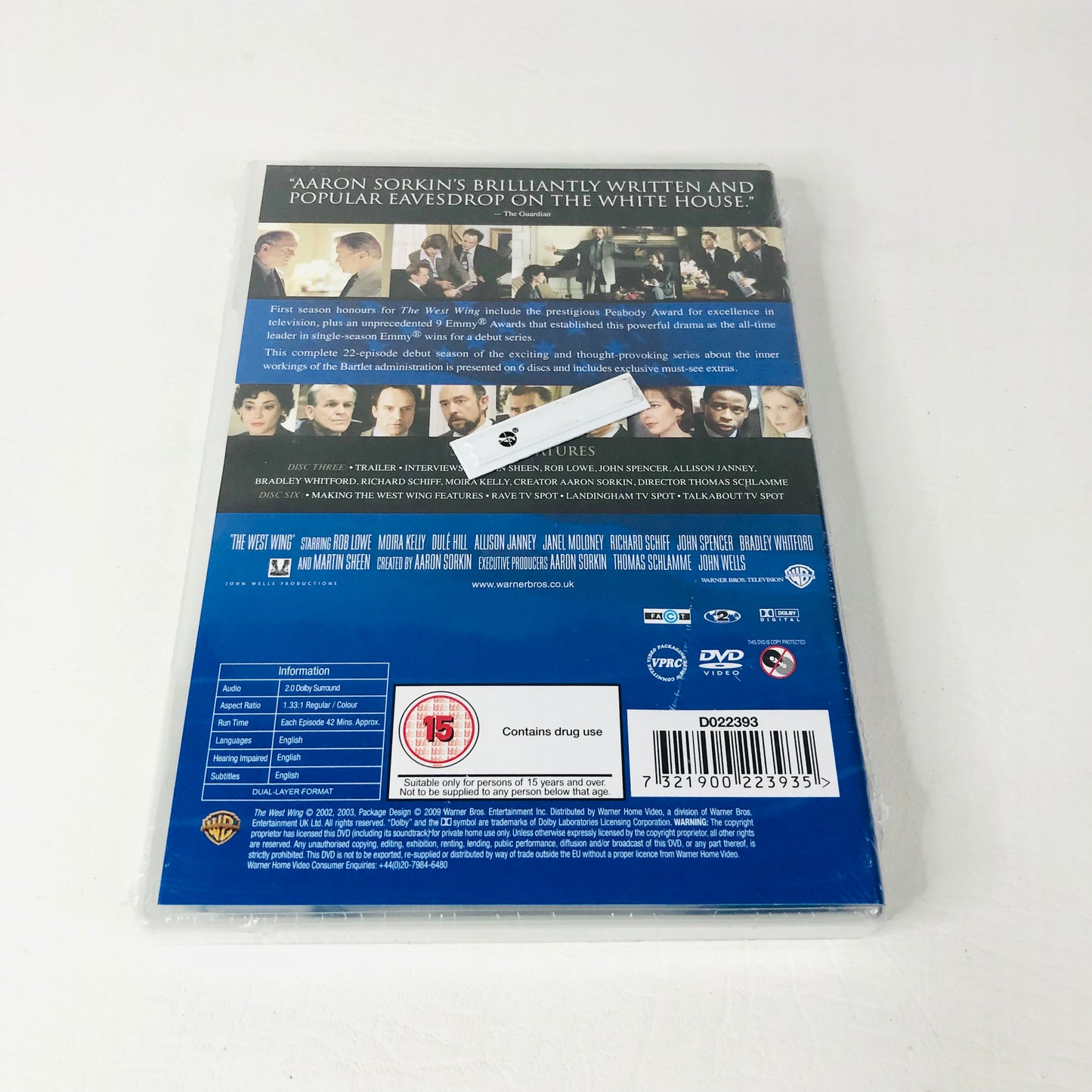 The West Wing - Complete Season Series 1 (Box Set) (DVD, 2002) Region 2 - NEW