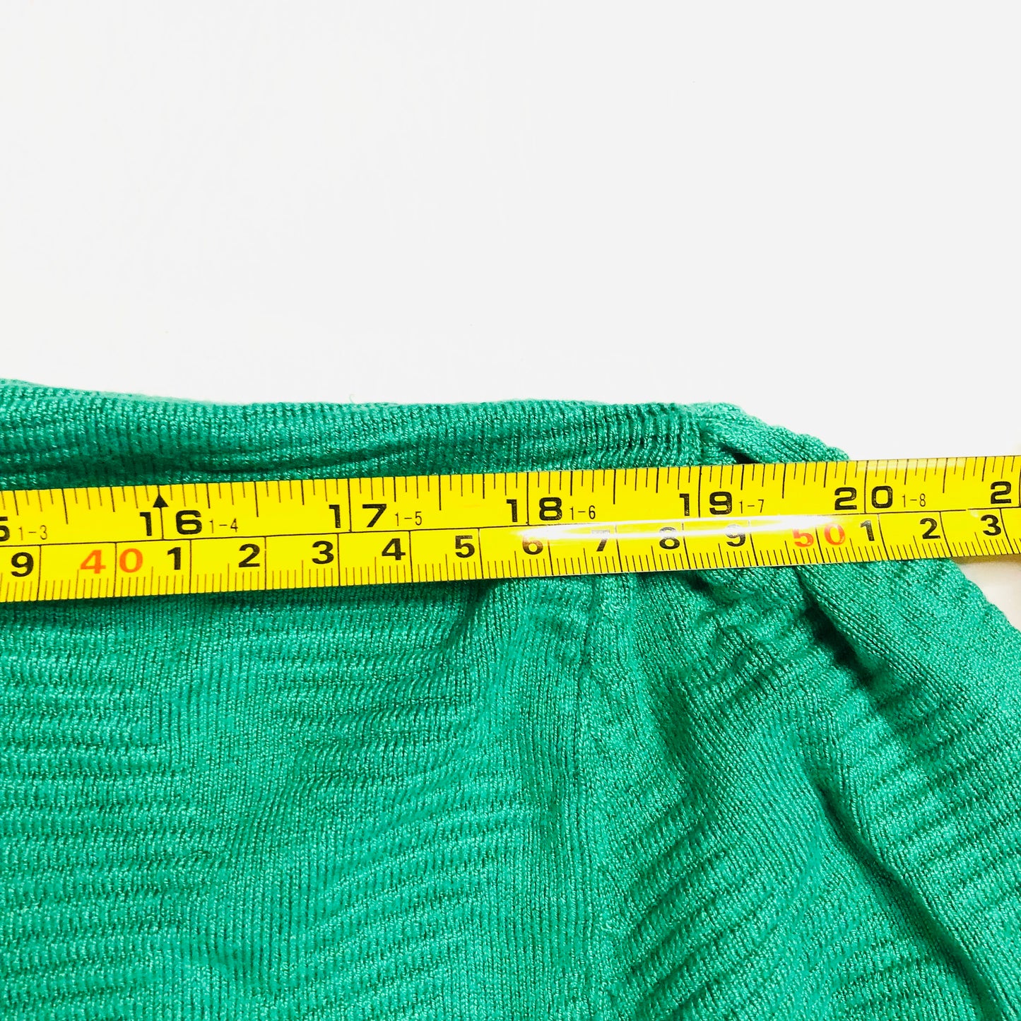 Marks & Spencer Green Textured Crew Neck Blouson Sleeve Jumper Size XL (16)