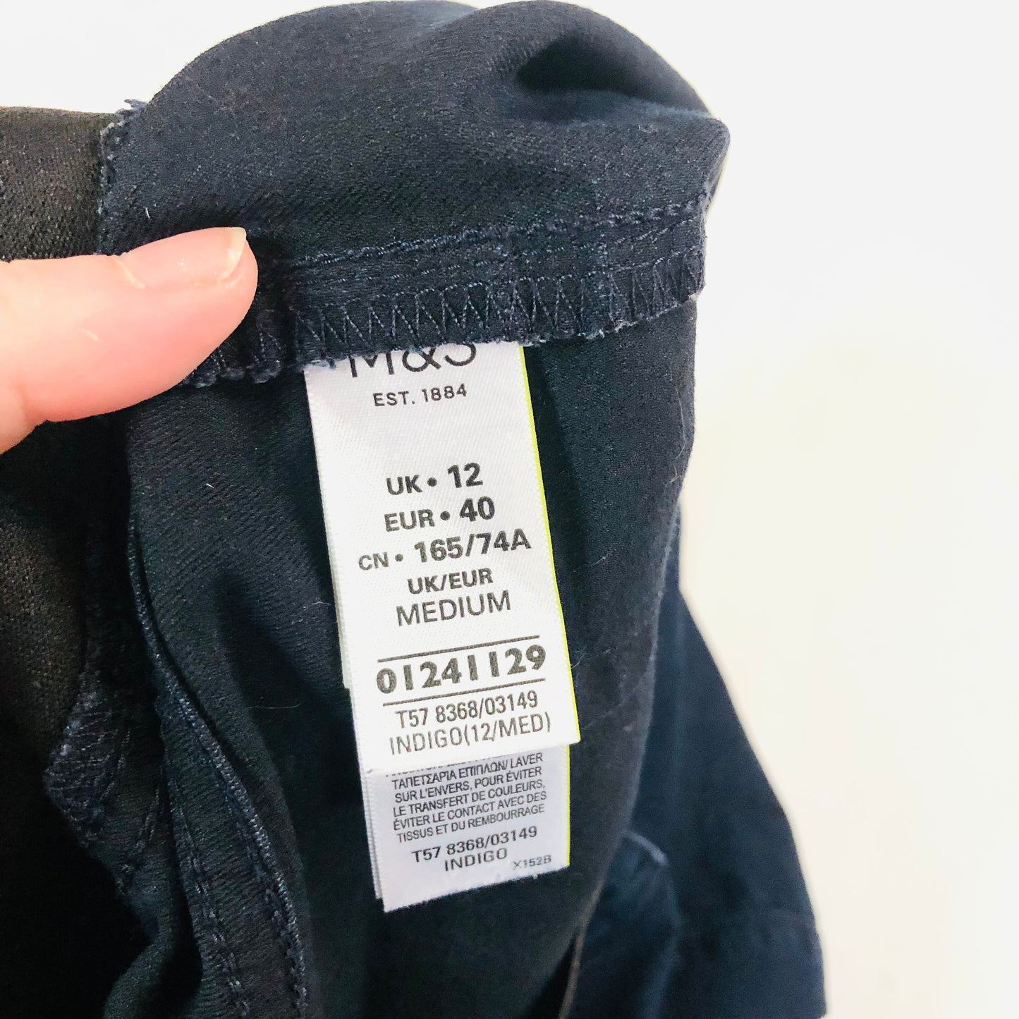 M&S Womens Marks and Spencer Indigo Dark Blue Jeggings Size 12 Medium