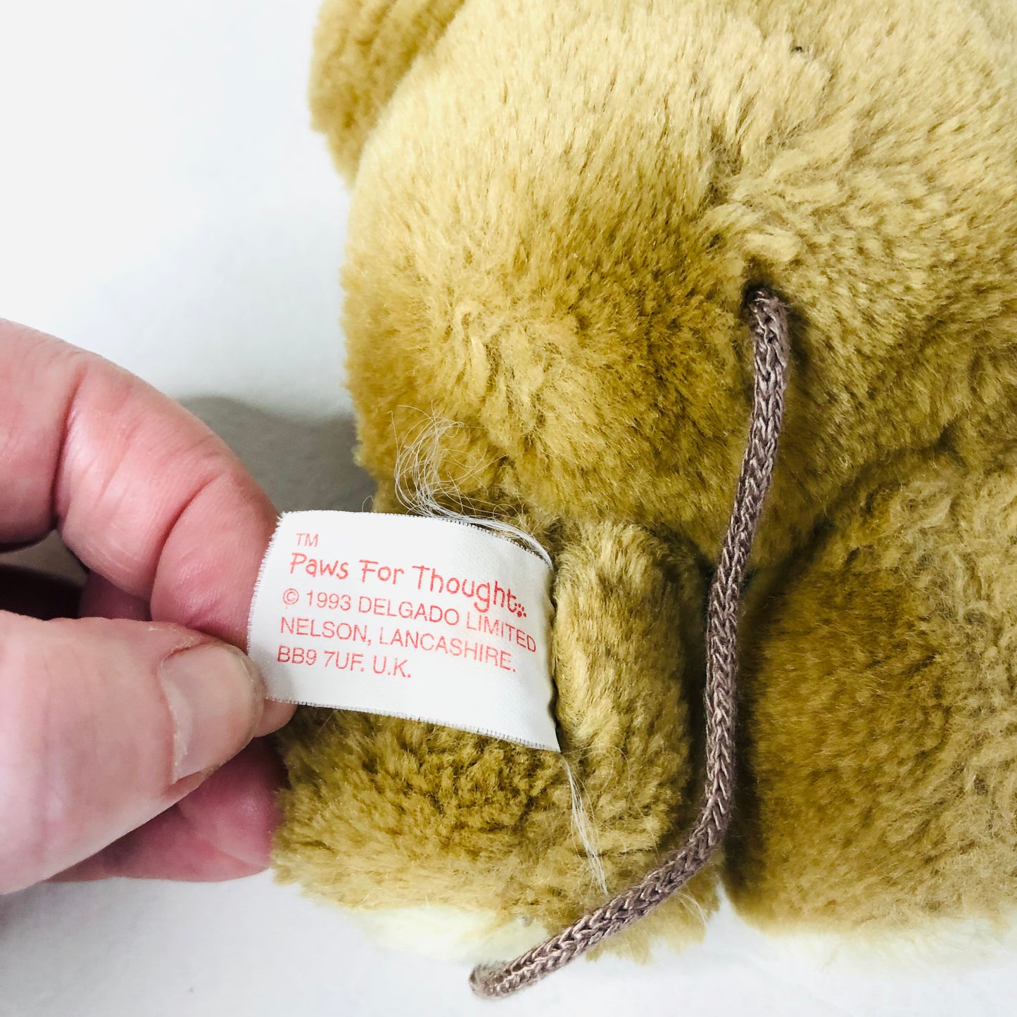 Vintage 1993 Paws For Thought Standing Mouse With Envelope Soft Plush Toy 7"