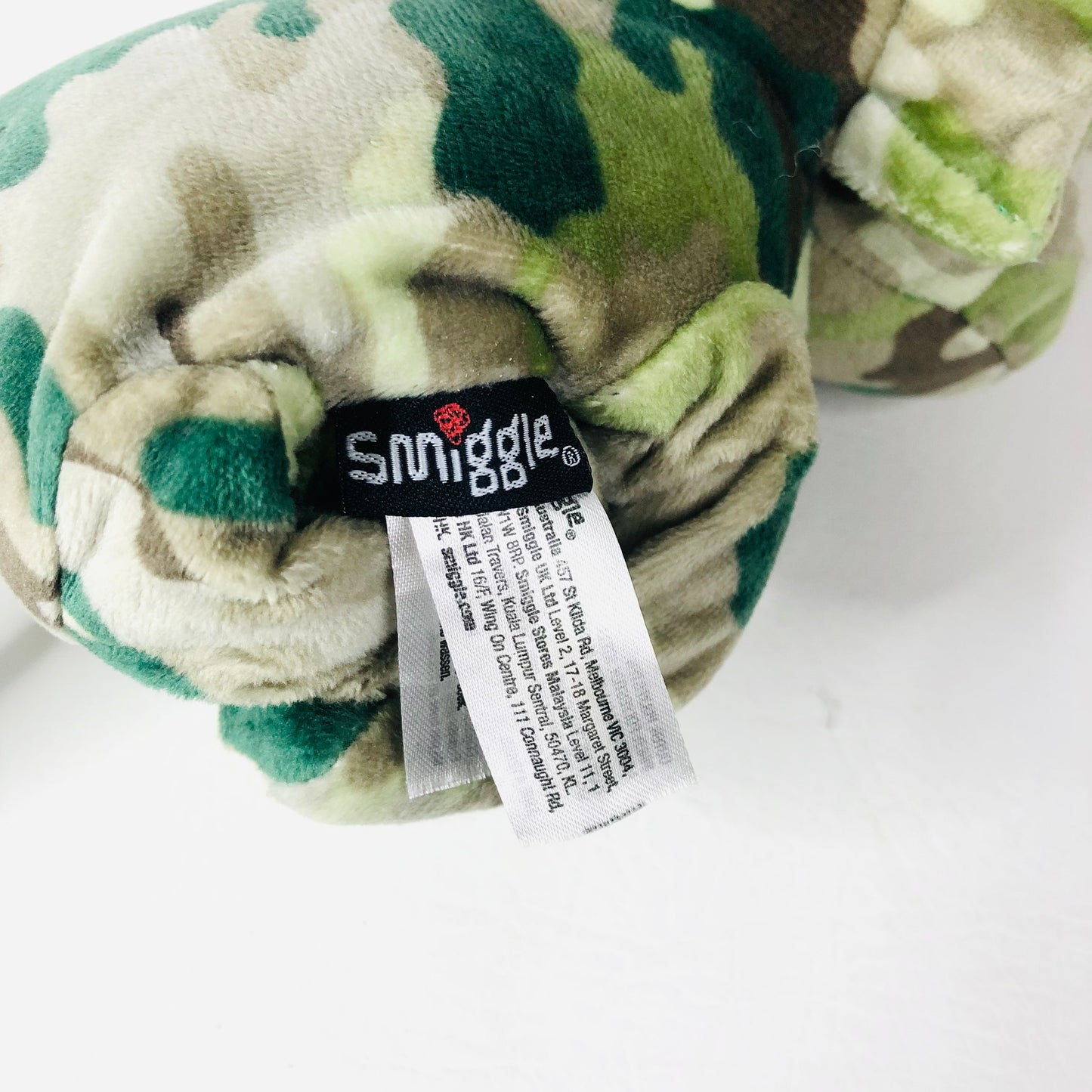 Smiggle Hug-a-bud Pal Camouflage Dinosaur Soft Toy Plush Dino 20cm