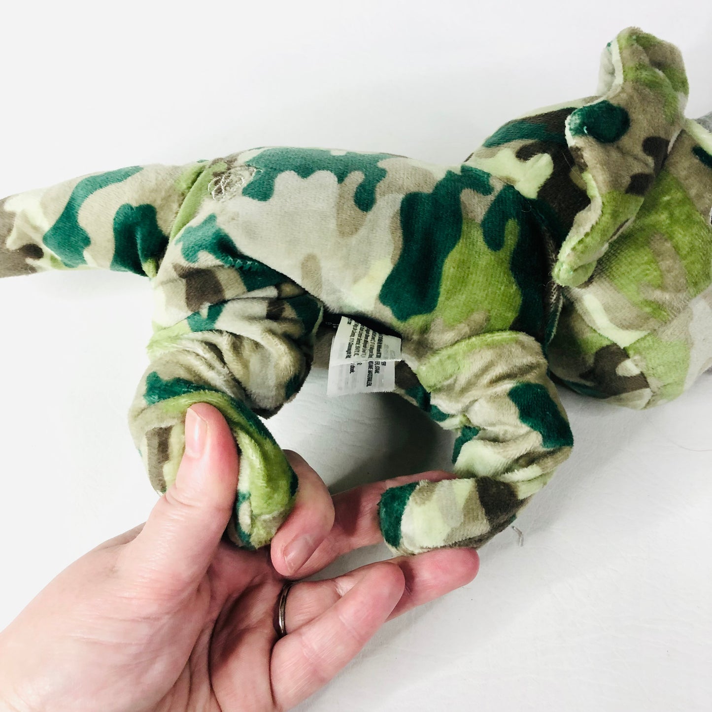 Smiggle Hug-a-bud Pal Camouflage Dinosaur Soft Toy Plush Dino 20cm