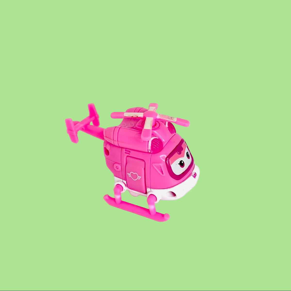 Super Wings | Dizzy | Pink | Mini Transform-a-Bot | Rescue Helicopter Figure