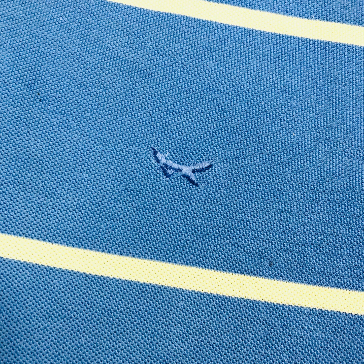 Wolsey Light Blue & Yellow Stripe Premium Cotton Polo Shirt T-Shirt Size XXL
