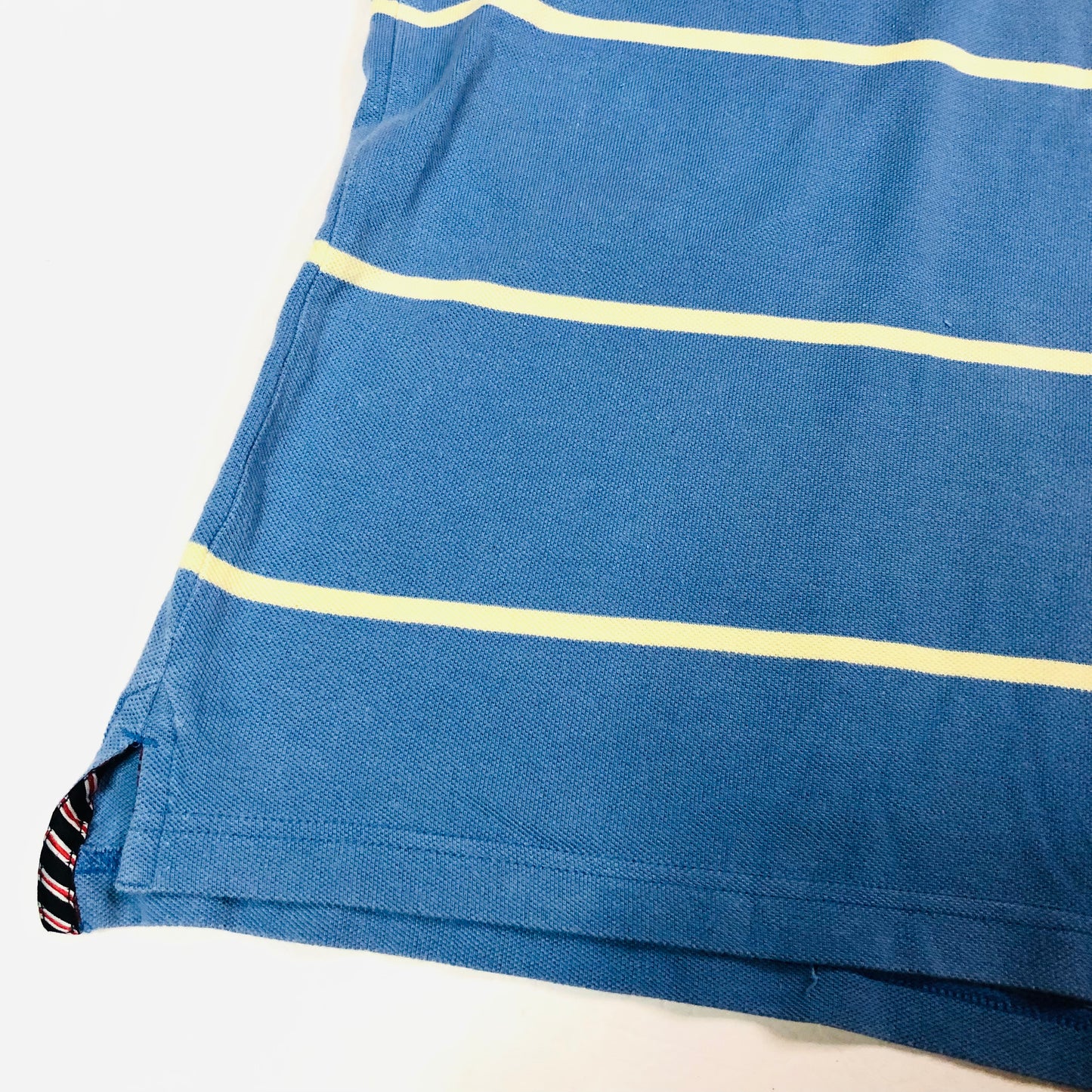 Wolsey Light Blue & Yellow Stripe Premium Cotton Polo Shirt T-Shirt Size XXL
