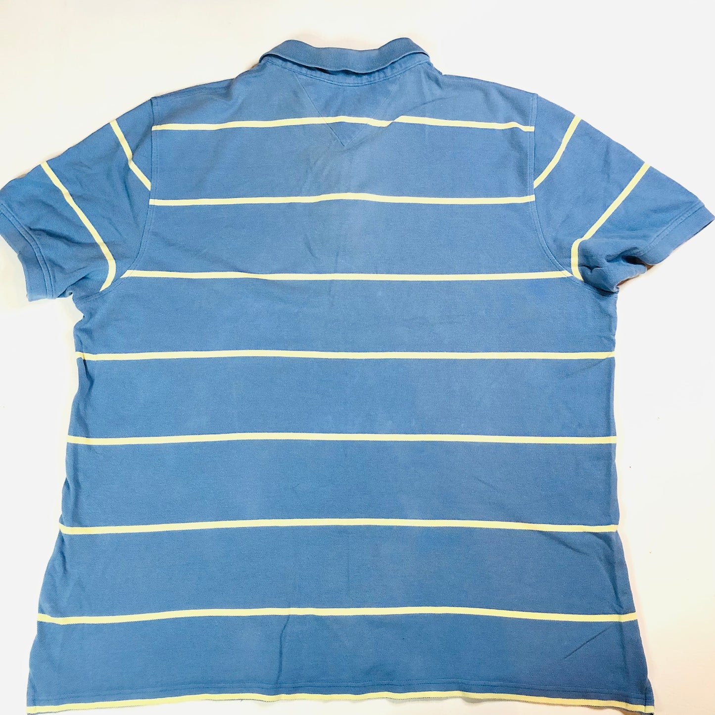 Wolsey Light Blue & Yellow Stripe Premium Cotton Polo Shirt T-Shirt Size XXL
