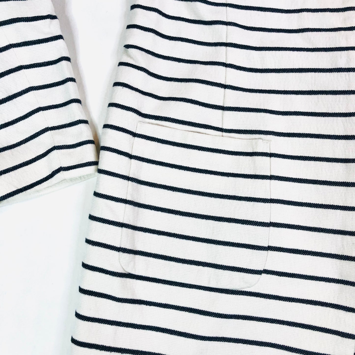Kew 159 Monochrome Thin Striped Coat Dress – Chic Parisian Style - Size UK 10