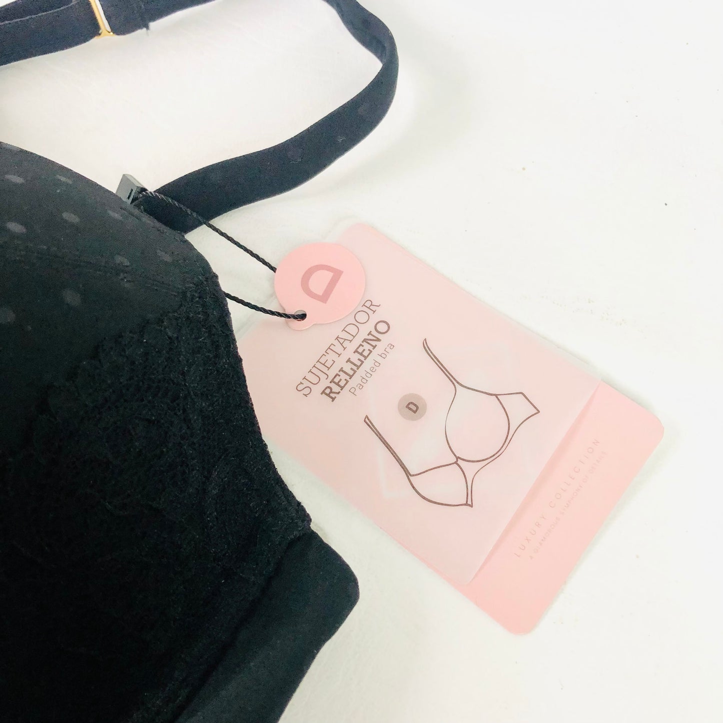 Promise By Roser Samon Black Relleno Padded Bra Size 32D New Designer