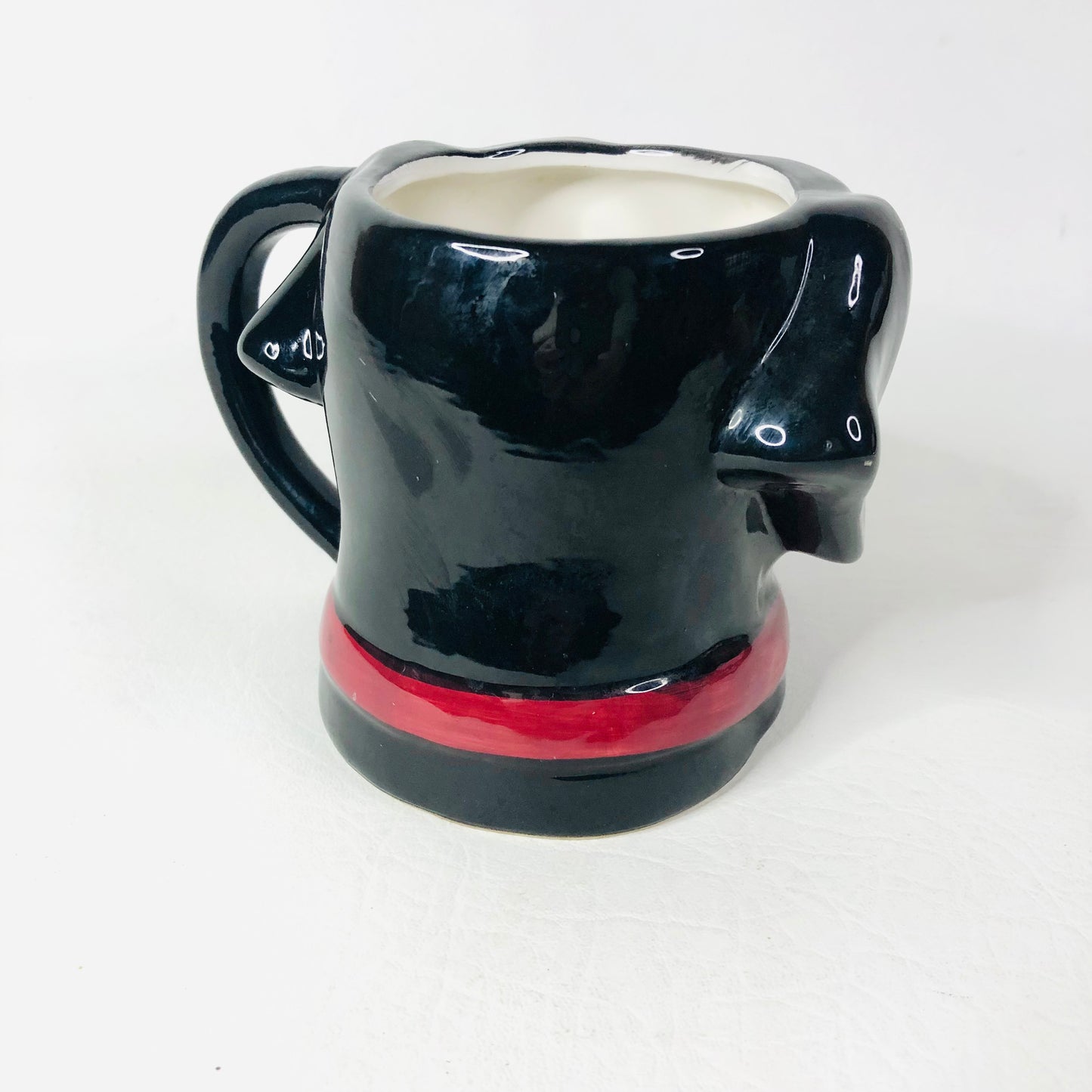 Black Labrador Dog With Red Collar Shaped Ceramic Mug Hand-Painted 3D Puppy Coffee Cup