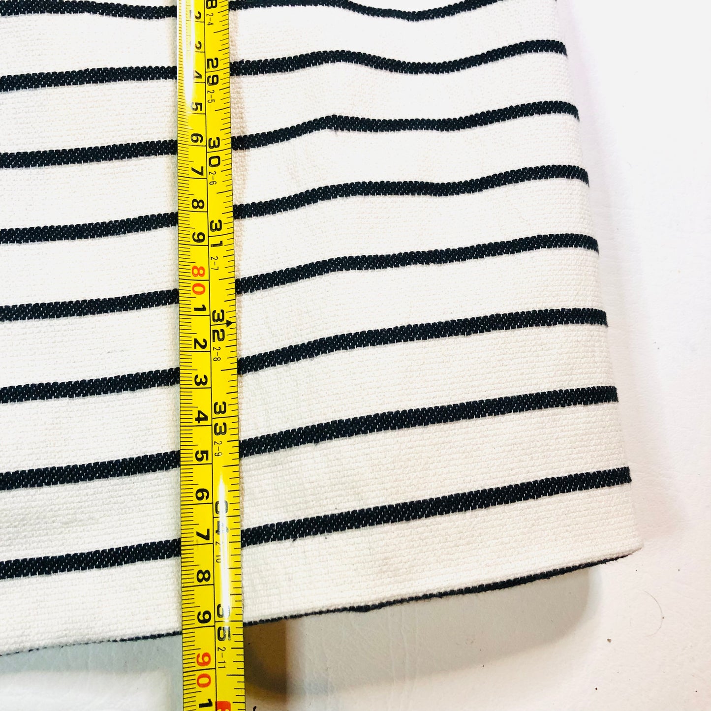 Kew 159 Monochrome Thin Striped Coat Dress – Chic Parisian Style - Size UK 10