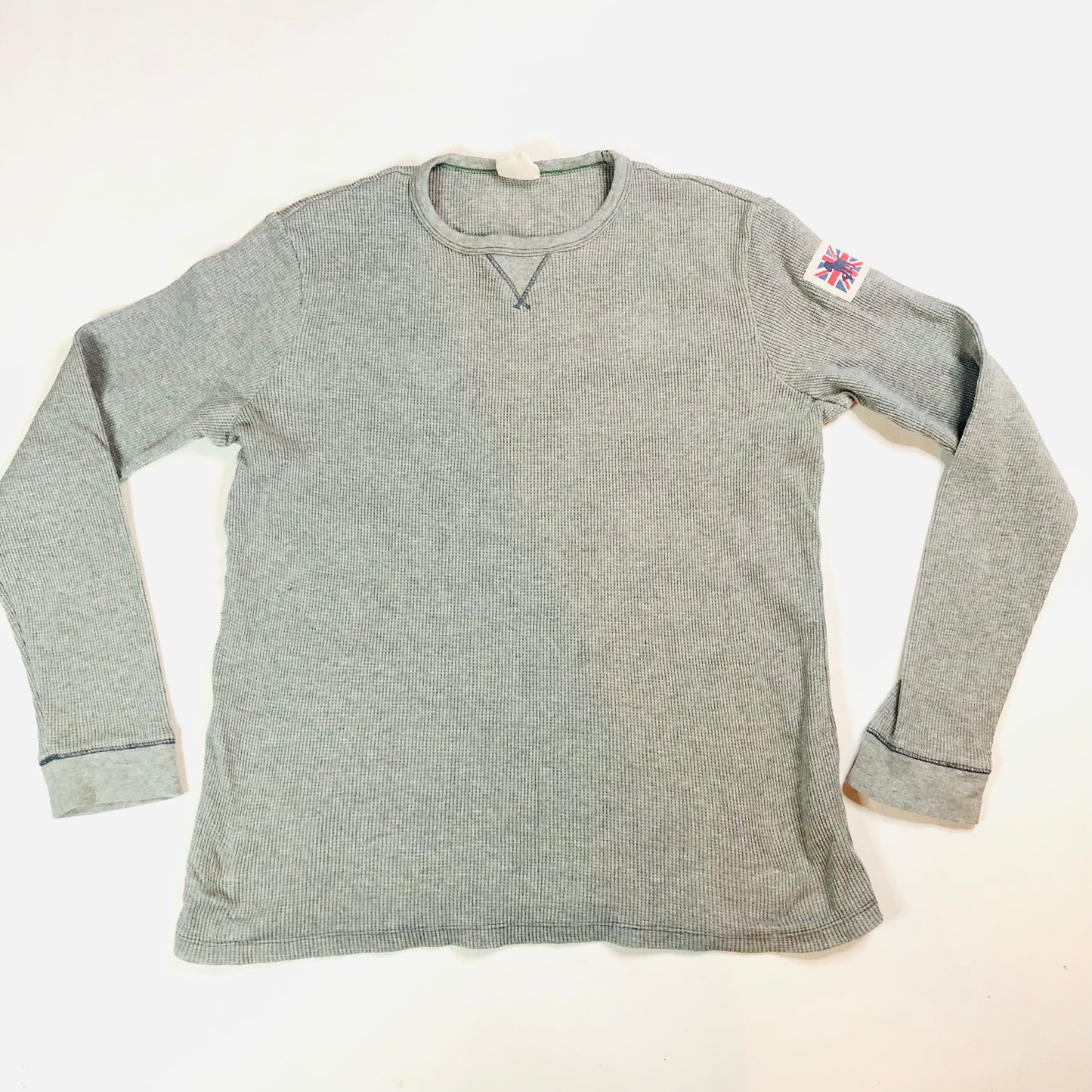 Boden Mini Grey Boys Long Sleeved Waffle Top T-Shirt Age 11-12 Years
