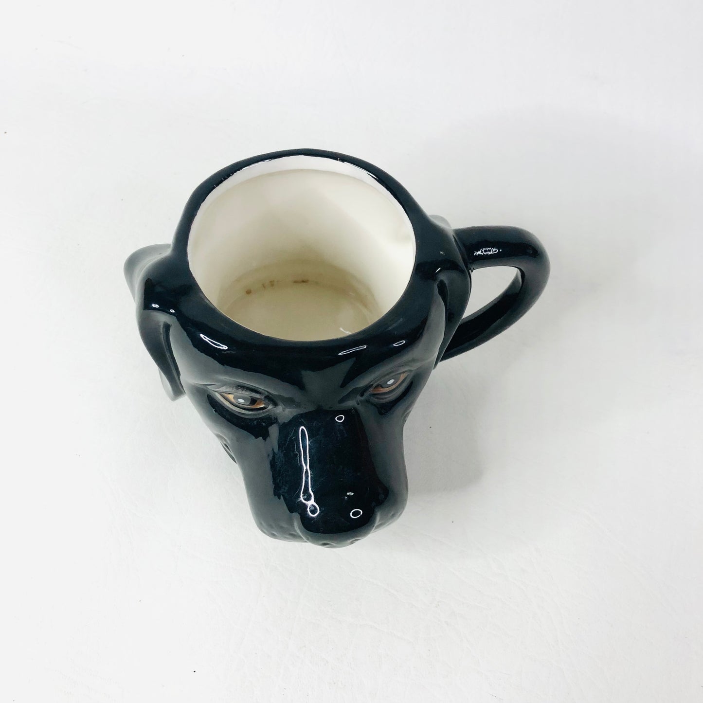 Black Labrador Dog With Red Collar Shaped Ceramic Mug Hand-Painted 3D Puppy Coffee Cup