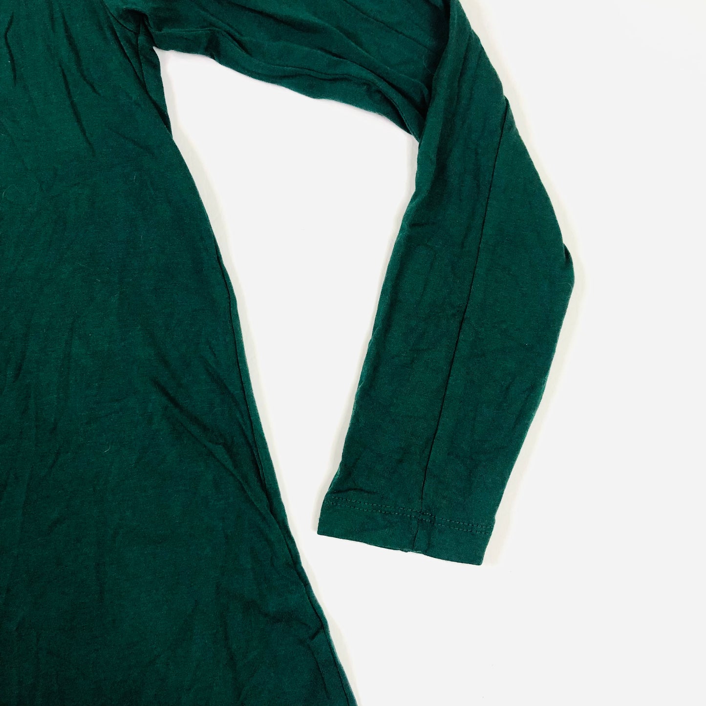 M&S Collection Top Longline Size 6 Bottle Green Contrast Black Hem  RRP £25 NEW