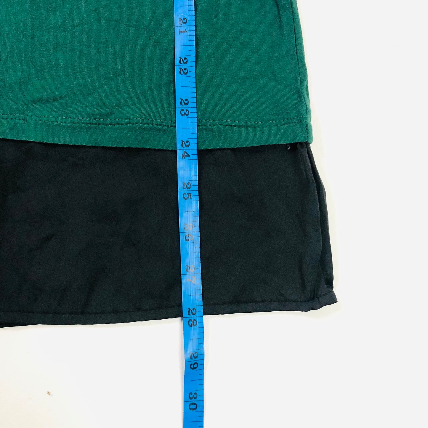 M&S Collection Top Longline Size 6 Bottle Green Contrast Black Hem  RRP £25 NEW