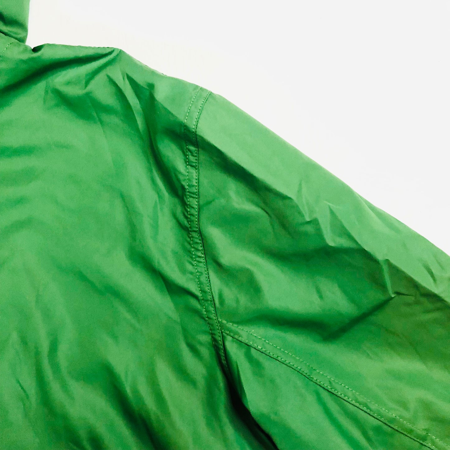 Livergy Green Windbreaker Zip-Up Hoodie Jacket with Stripe Trim Size 40 (Large)