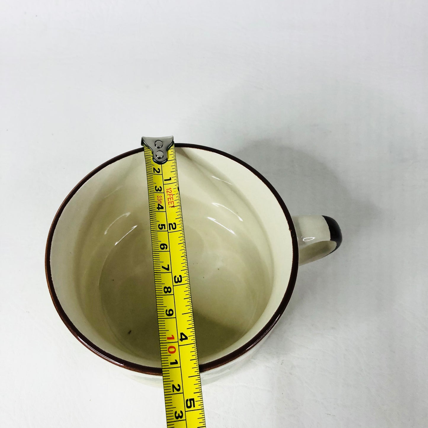 Set of 3 Retro 1970s Soup Cups Bowls Garden Vegetable Motif Brown Trim Esso/Shell Promotion
