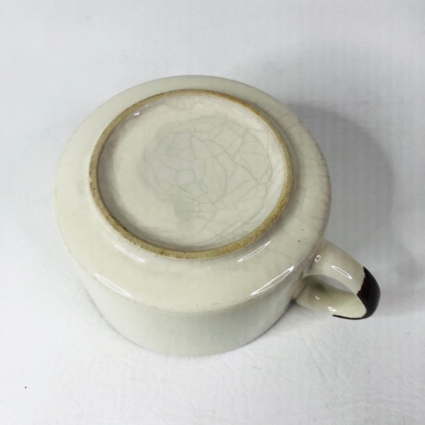 Set of 3 Retro 1970s Soup Cups Bowls Garden Vegetable Motif Brown Trim Esso/Shell Promotion