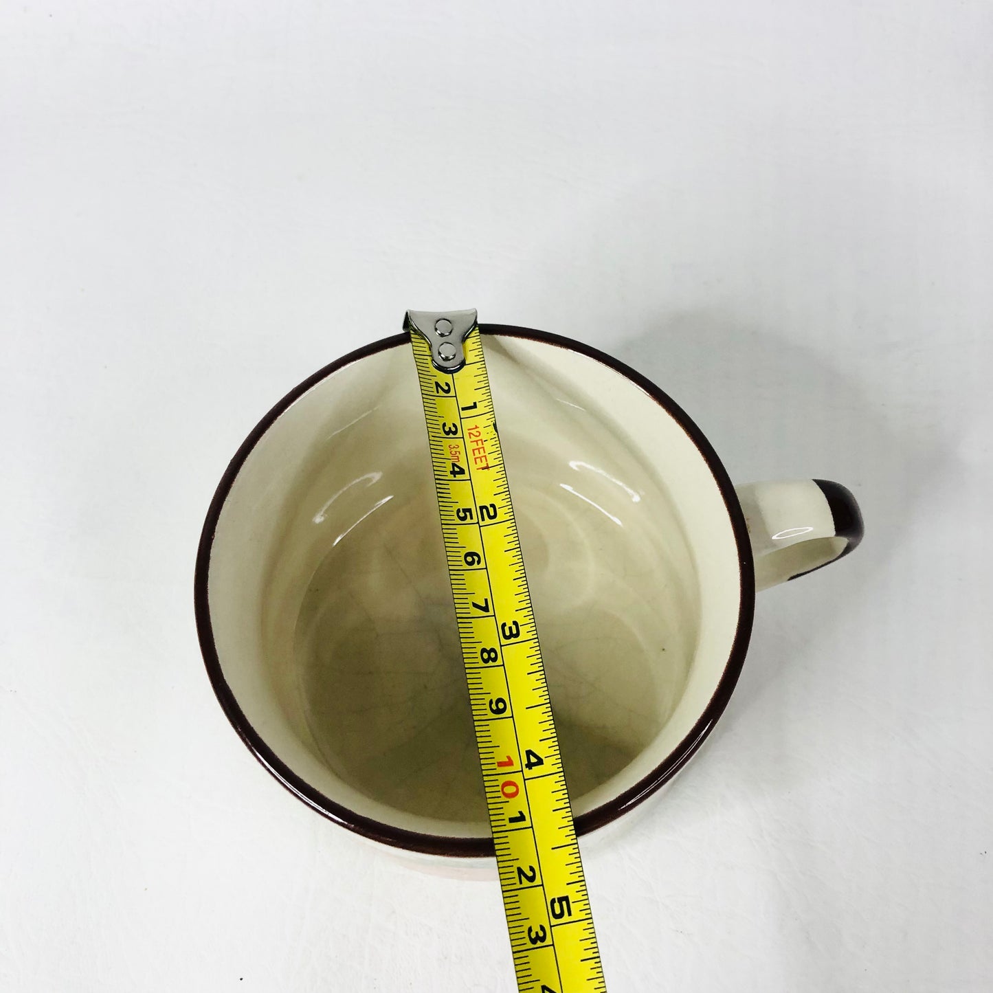 Set of 3 Retro 1970s Soup Cups Bowls Garden Vegetable Motif Brown Trim Esso/Shell Promotion