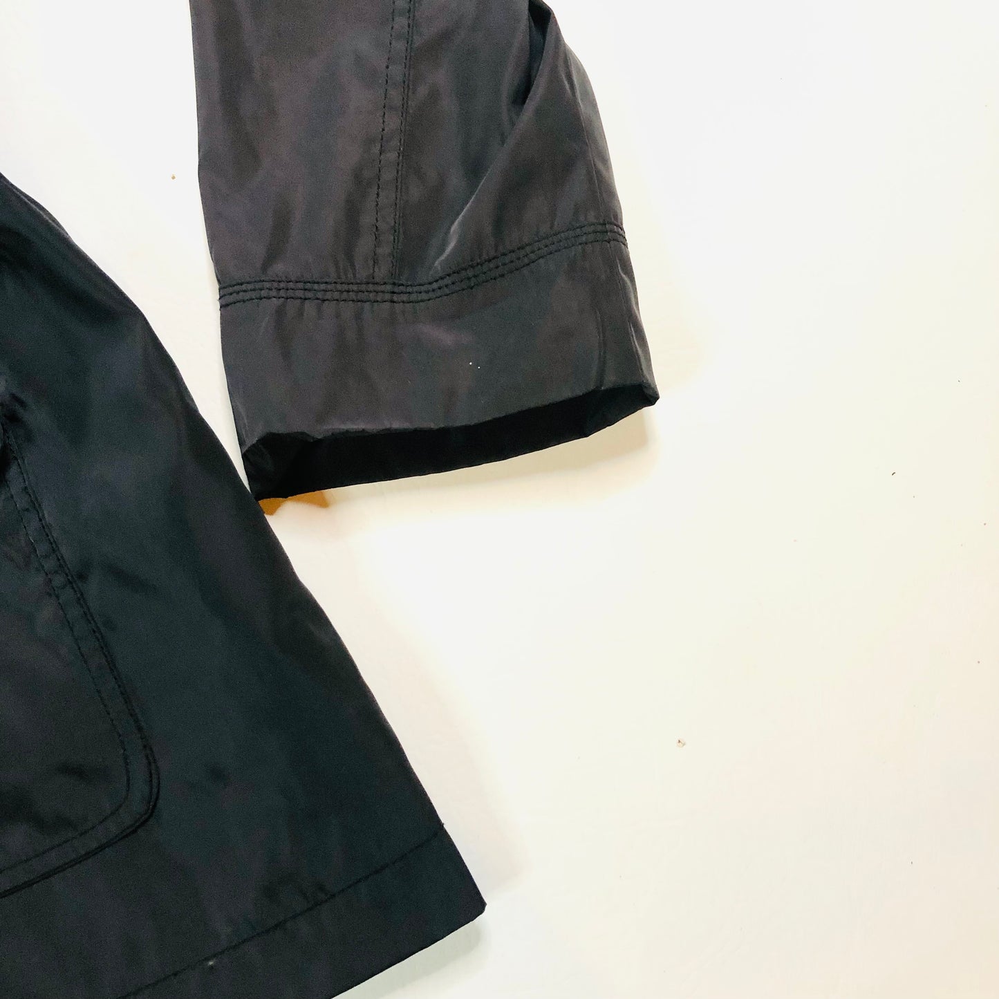Maine New England Black Lightweight Parka Jacket with Foldaway Hood Size 20
