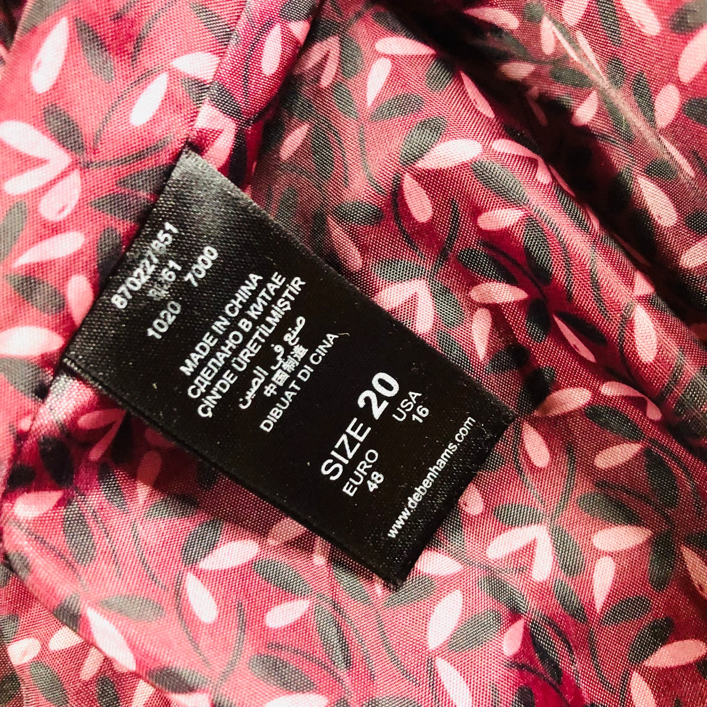 Maine New England Black Lightweight Parka Jacket with Foldaway Hood Size 20
