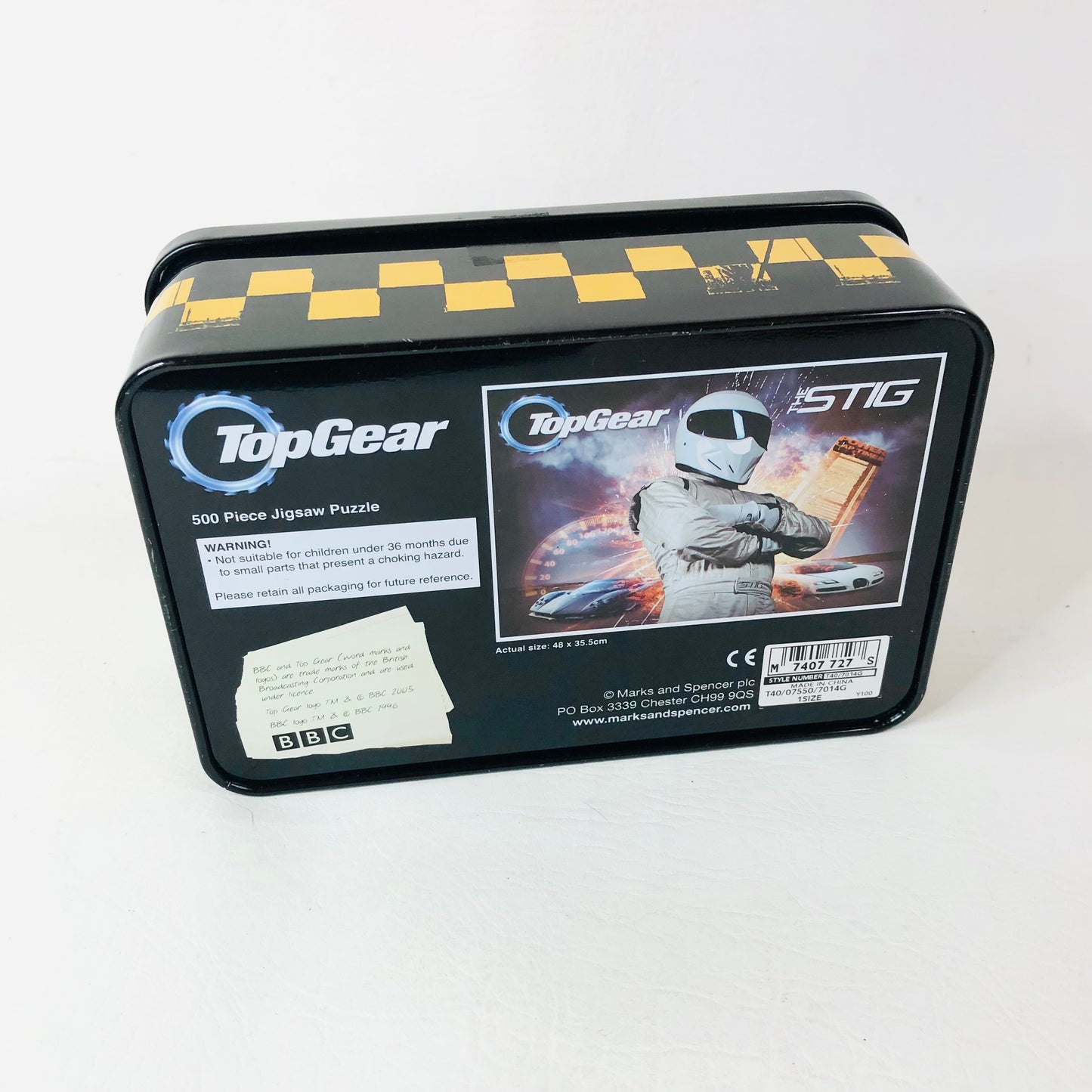 BBC Top Gear "The Stig" 500 Piece Jigsaw Puzzle In Steel Tin M&S NEW