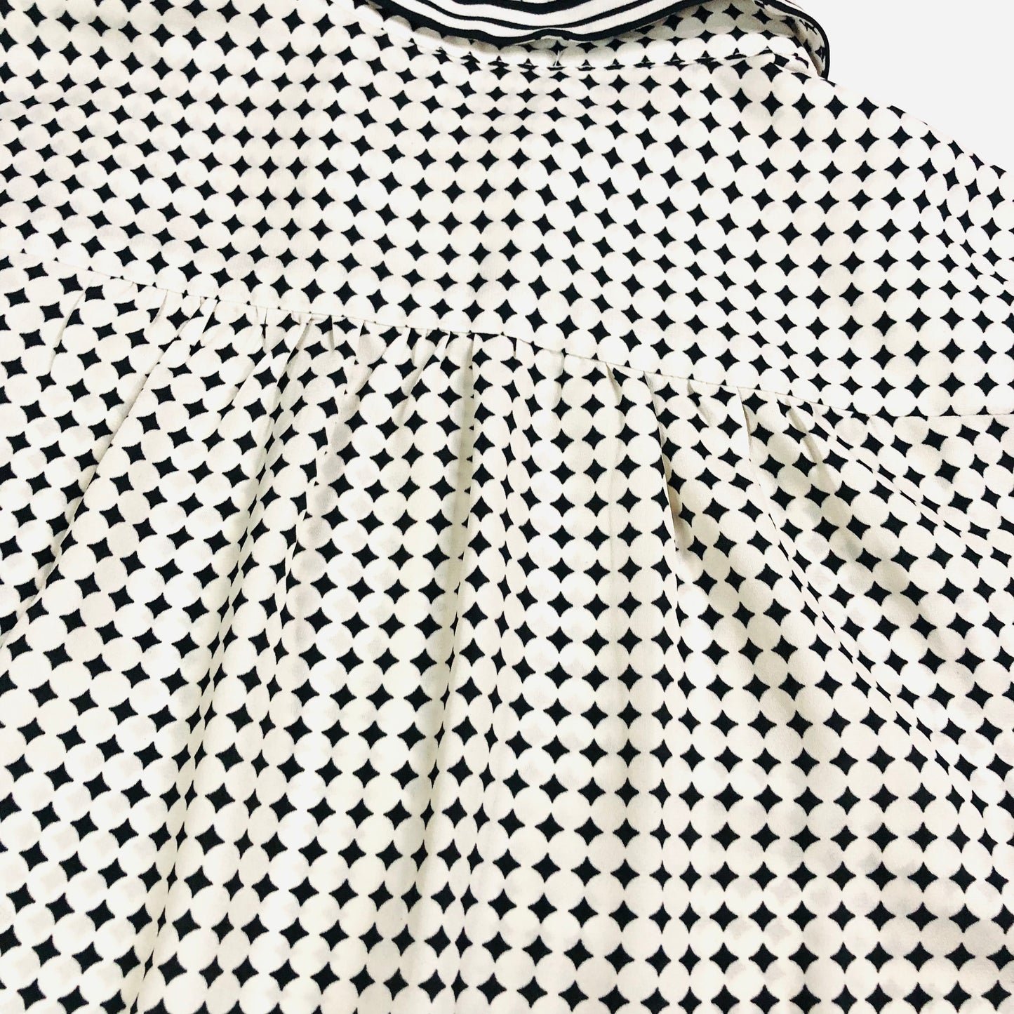 Max Studio Black & Ivory Women’s Button Front Fitted Blouse Size Large (12/14)