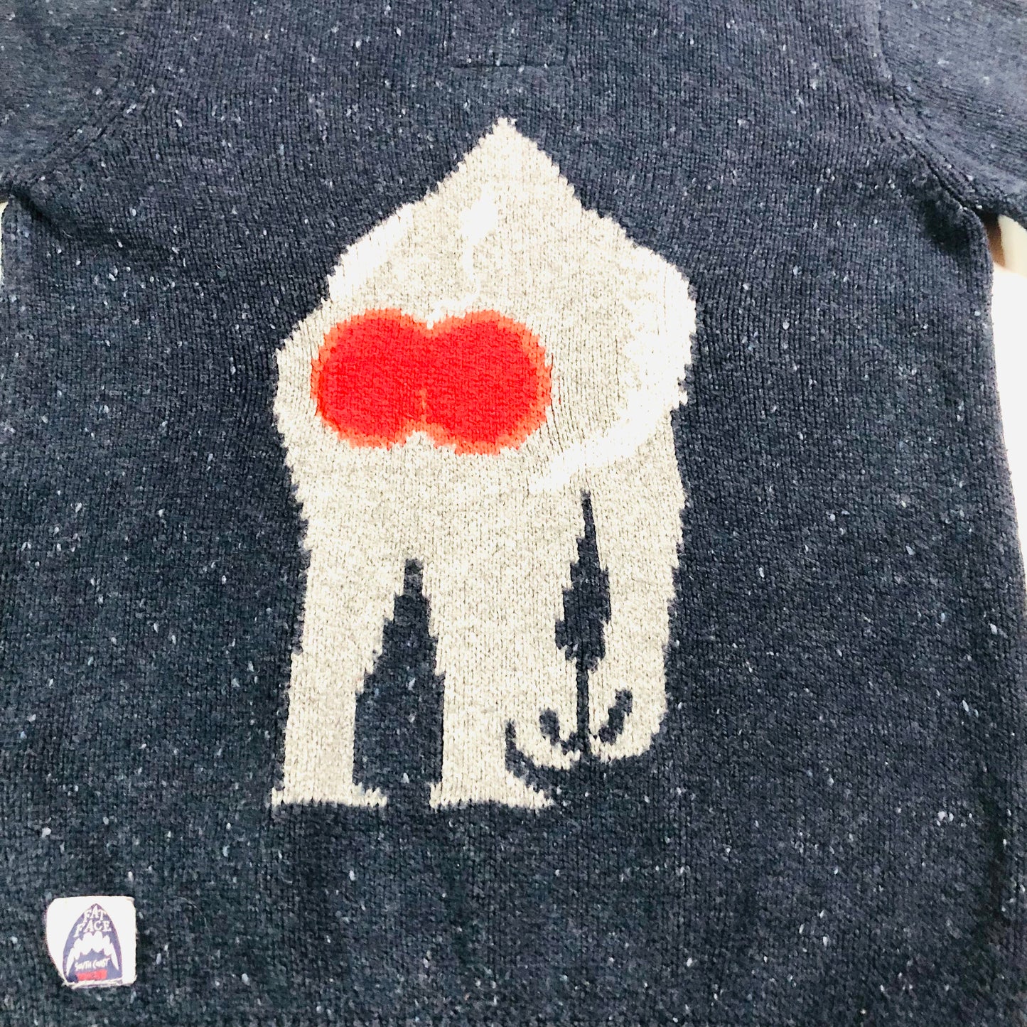 FatFace Boys Blue Animal Baboon Graphic Knit Hooded Jumper Age 10-11 Years