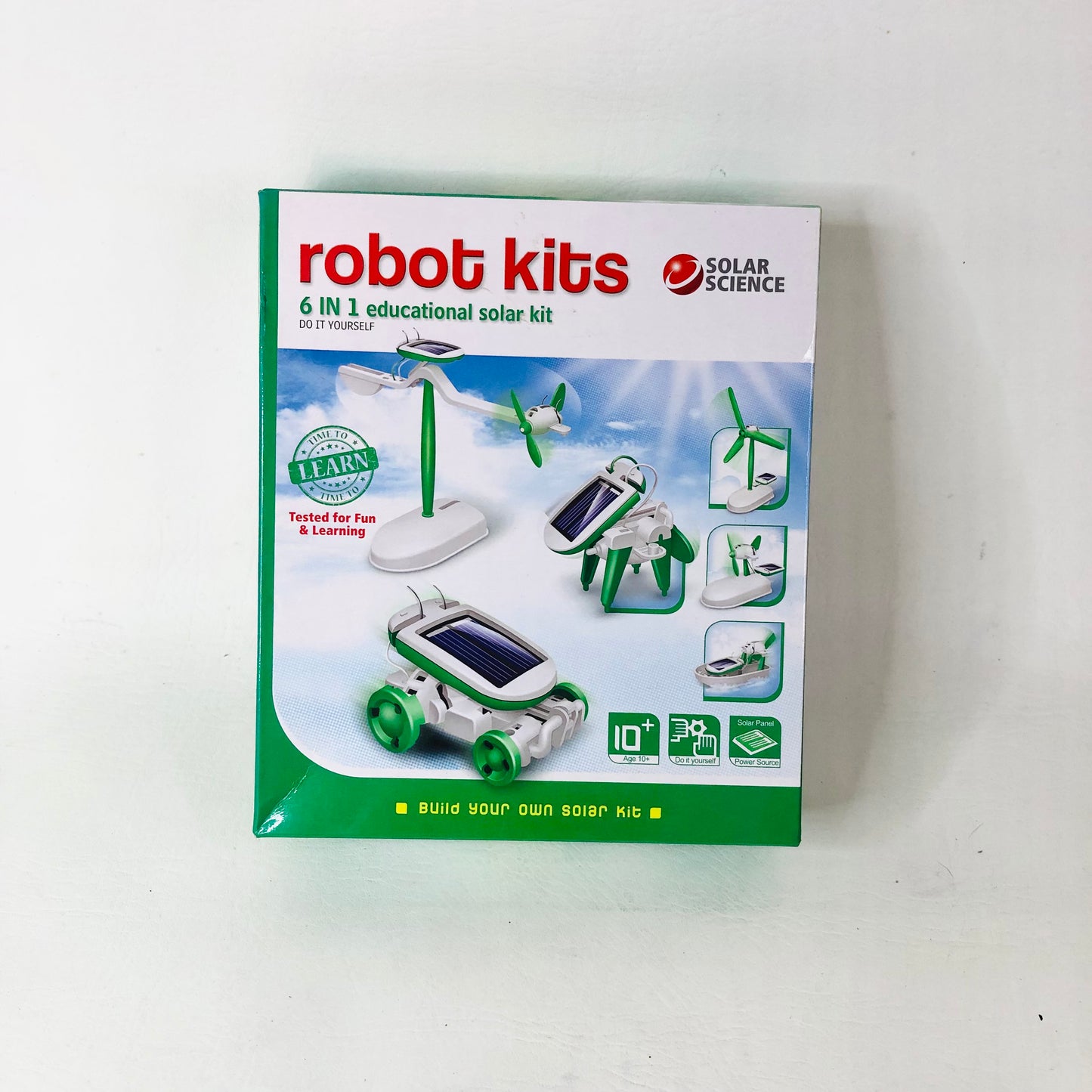 Solar Science - 6 in 1 Educational Build Your Own Solar Robot Kit - Ages 10+