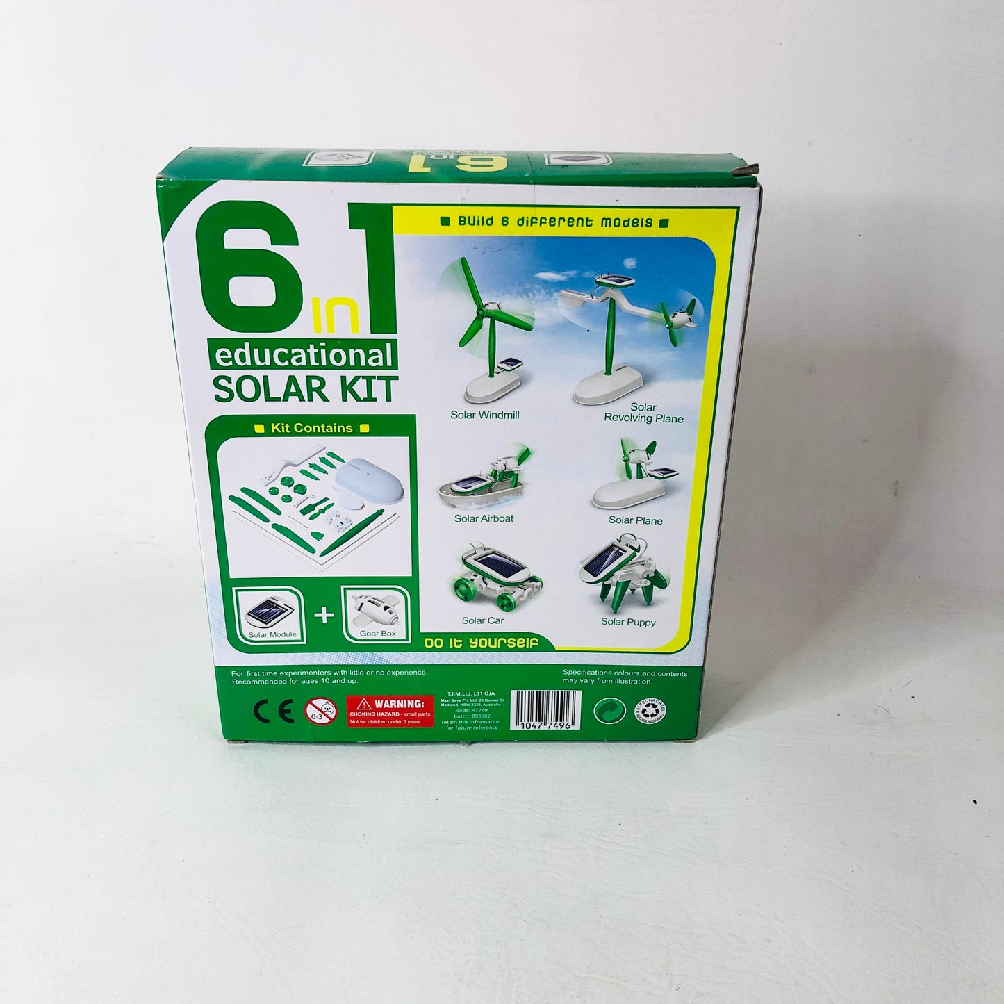 Solar Science - 6 in 1 Educational Build Your Own Solar Robot Kit - Ages 10+
