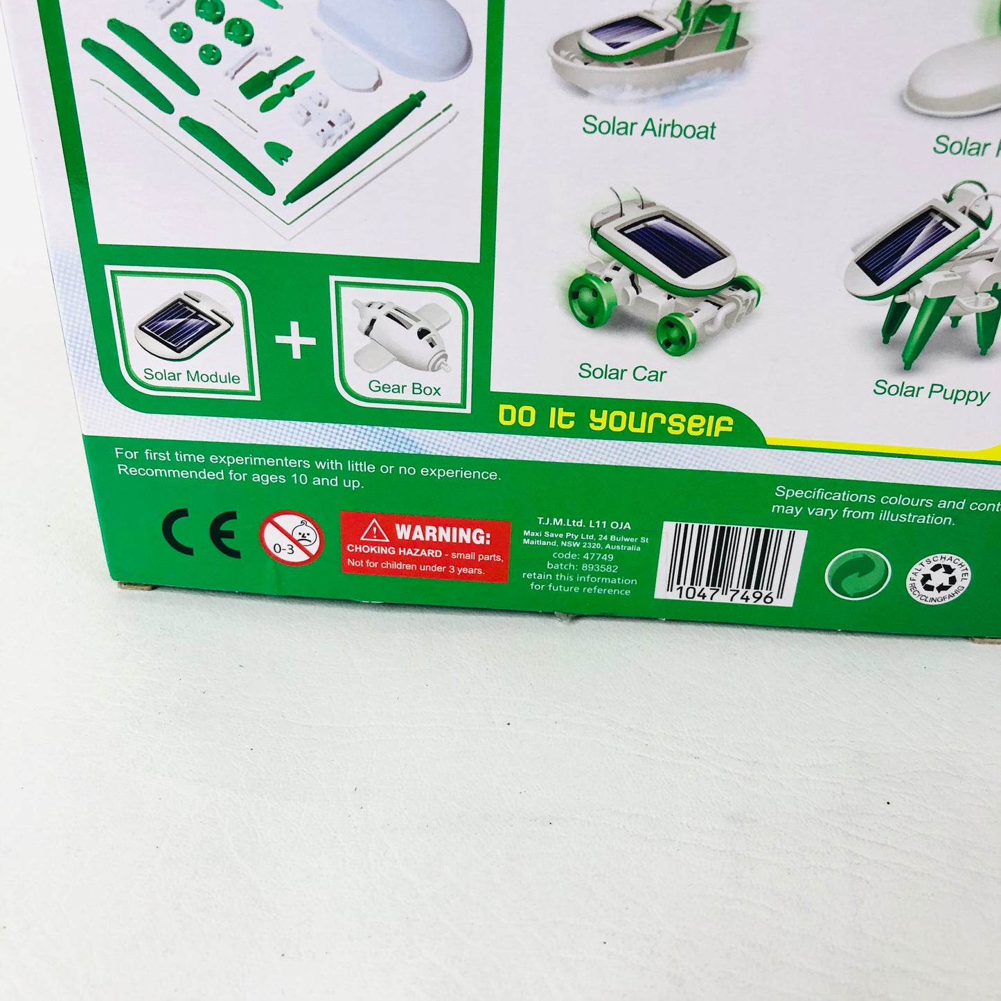 Solar Science - 6 in 1 Educational Build Your Own Solar Robot Kit - Ages 10+
