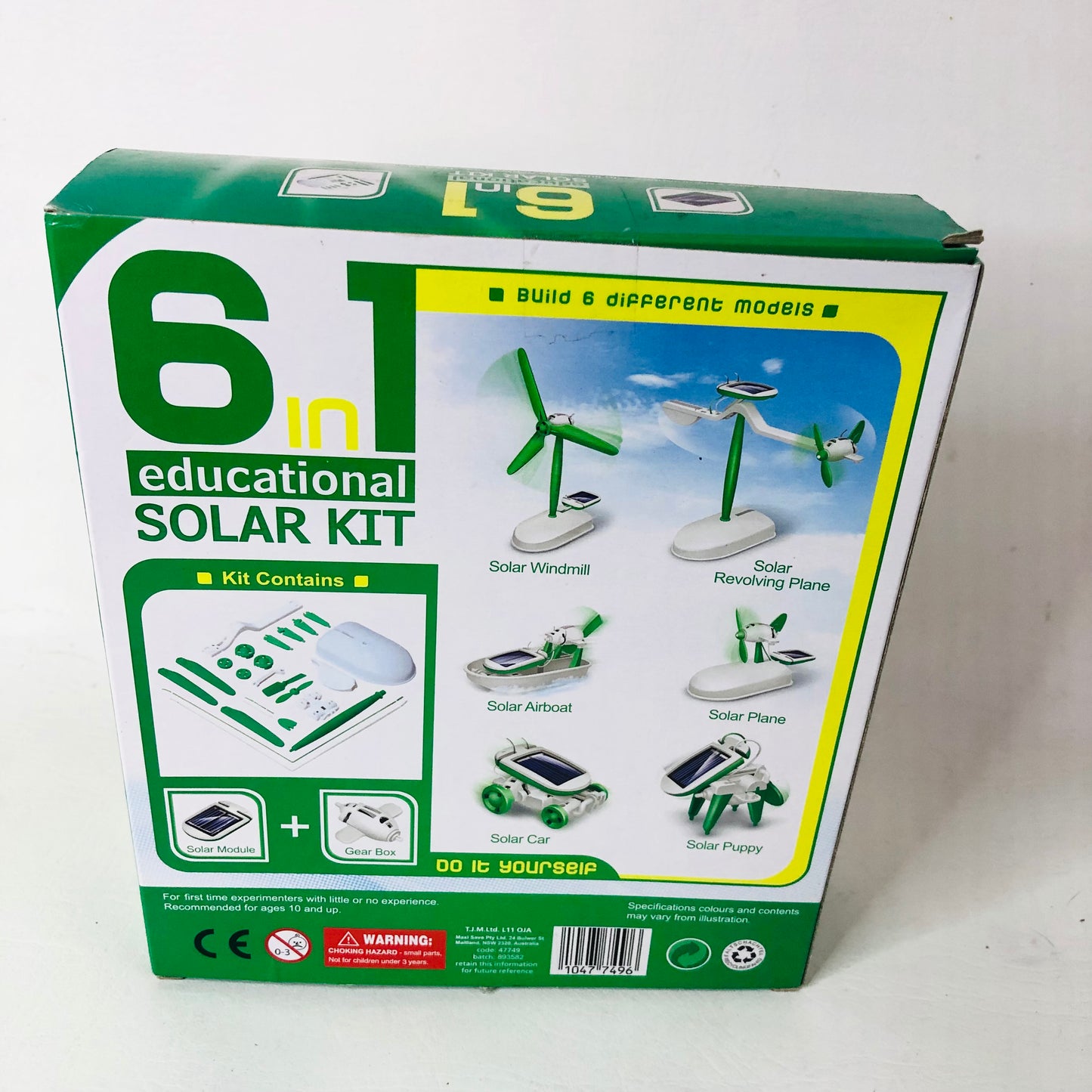 Solar Science - 6 in 1 Educational Build Your Own Solar Robot Kit - Ages 10+