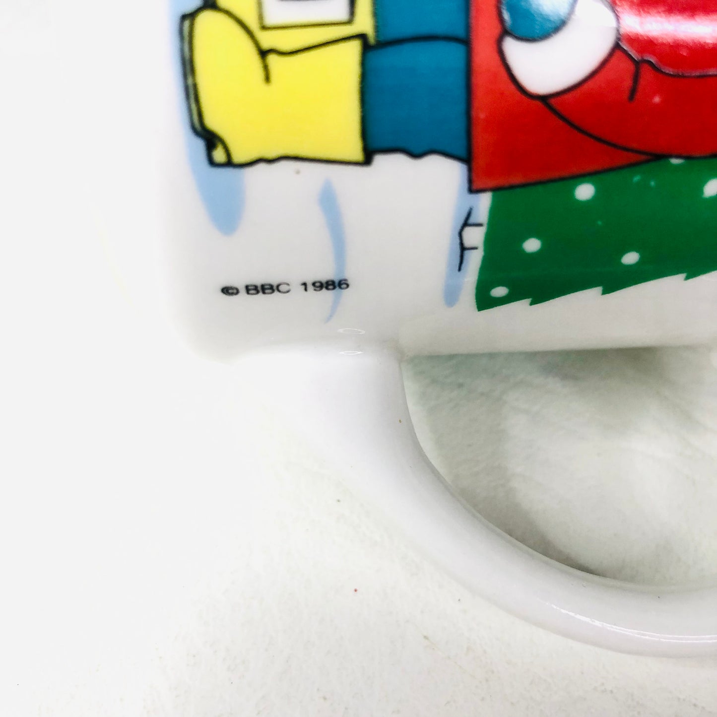 Vintage BBC Children In Need 1986 Mugs Pudsey Bear Christmas Collectable Cup VGC