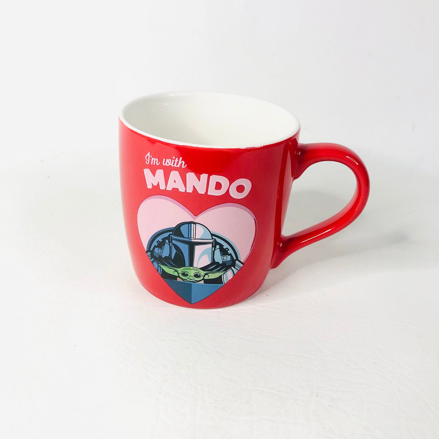 Star Wars ‘I’m With Mando’ Red Mug Mandalorian And Child Grogu Baby Yoda