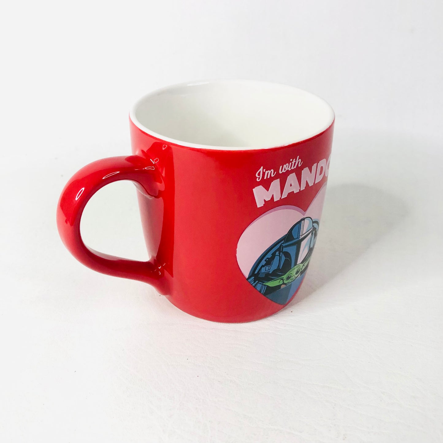 Star Wars ‘I’m With Mando’ Red Mug Mandalorian And Child Grogu Baby Yoda