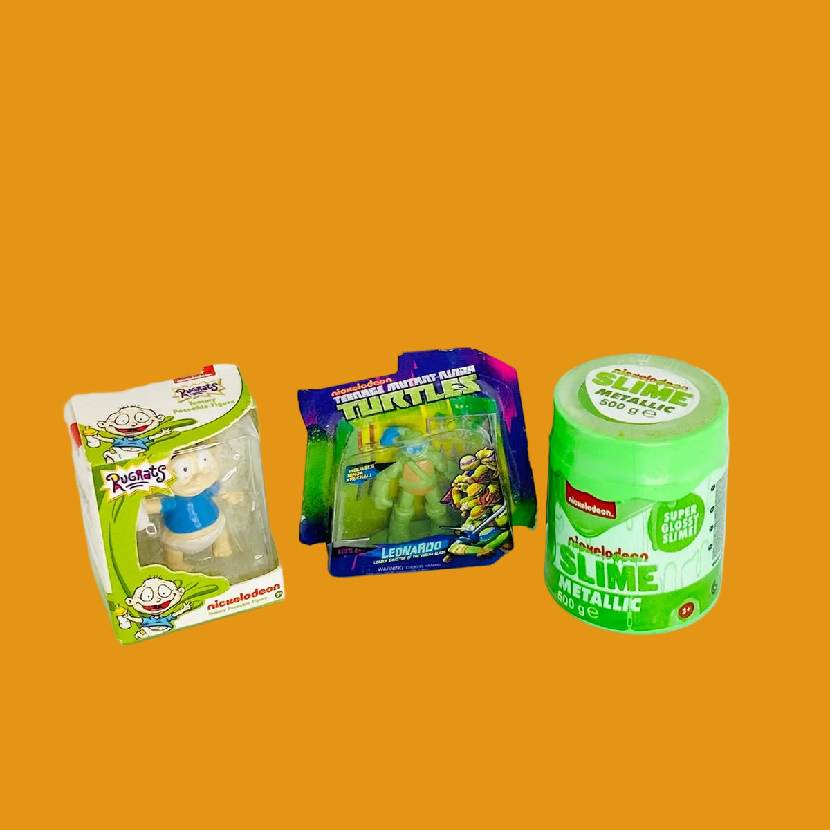 ZURU | Mini Brands | Series 1 | Nickelodeon Toy Bundle | Tommy Rugrats | Slime | Leonardo TMNT