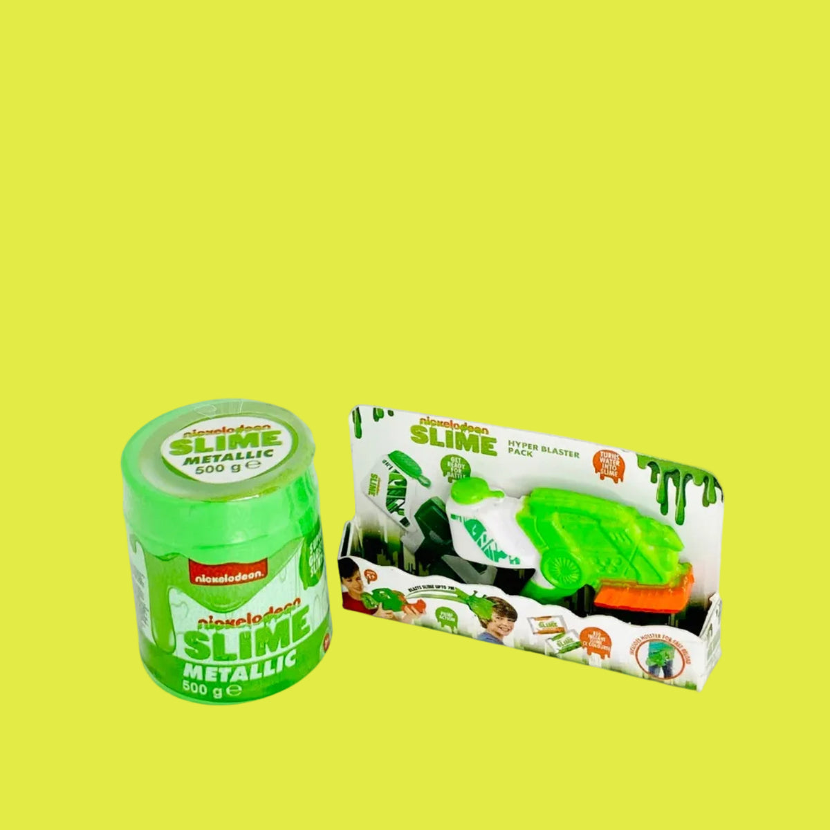 ZURU | Mini Brands | Series 1 | Nickelodeon Toy Slime Bundle | Slime Hyper Blaster Pack | Slime