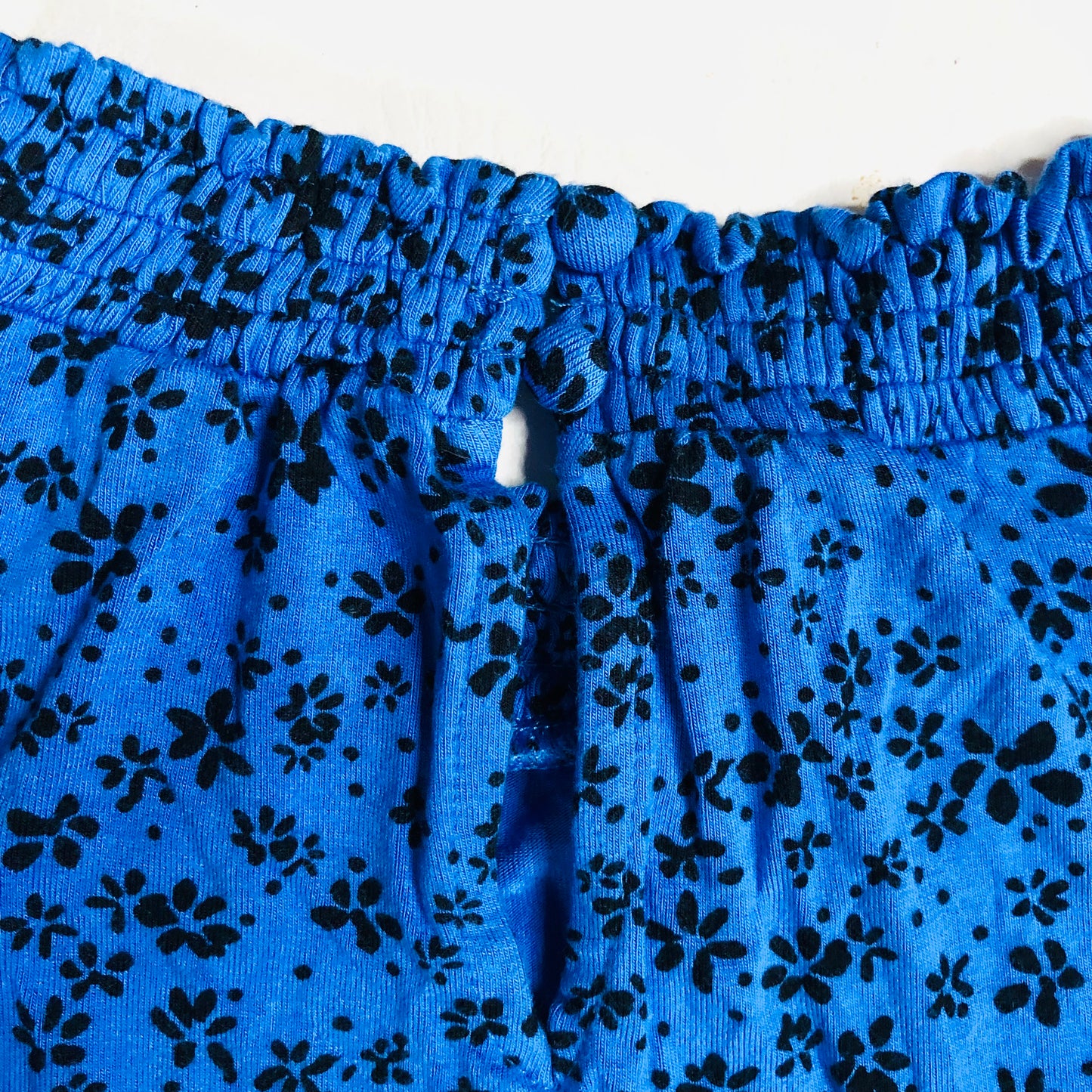 M&S High-Necked Blue Floral Shift Midi Dress Stretch Viscose Size 12