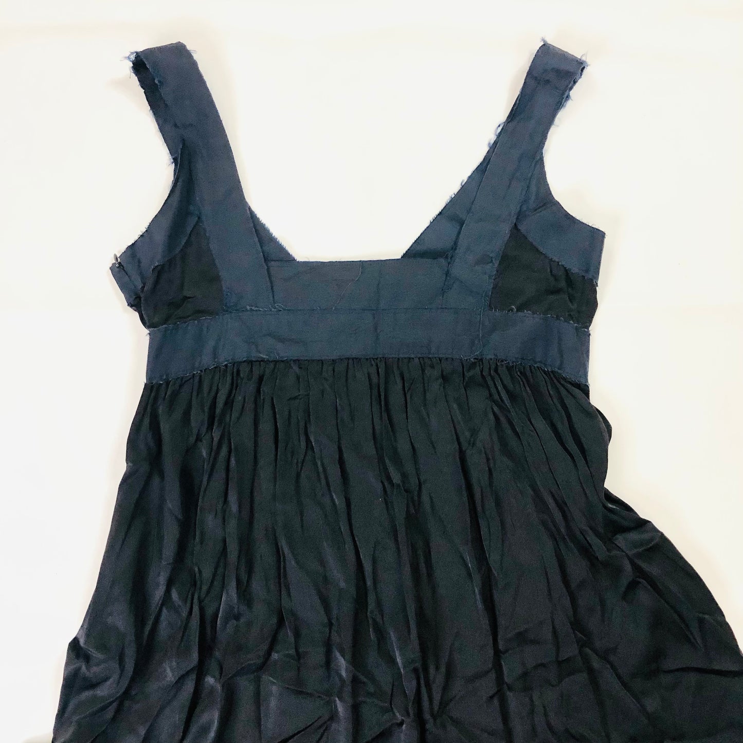 Jigsaw Navy Blue Silk Lightweight Maxi Evening Dress Sleeveless With Gems Size 12