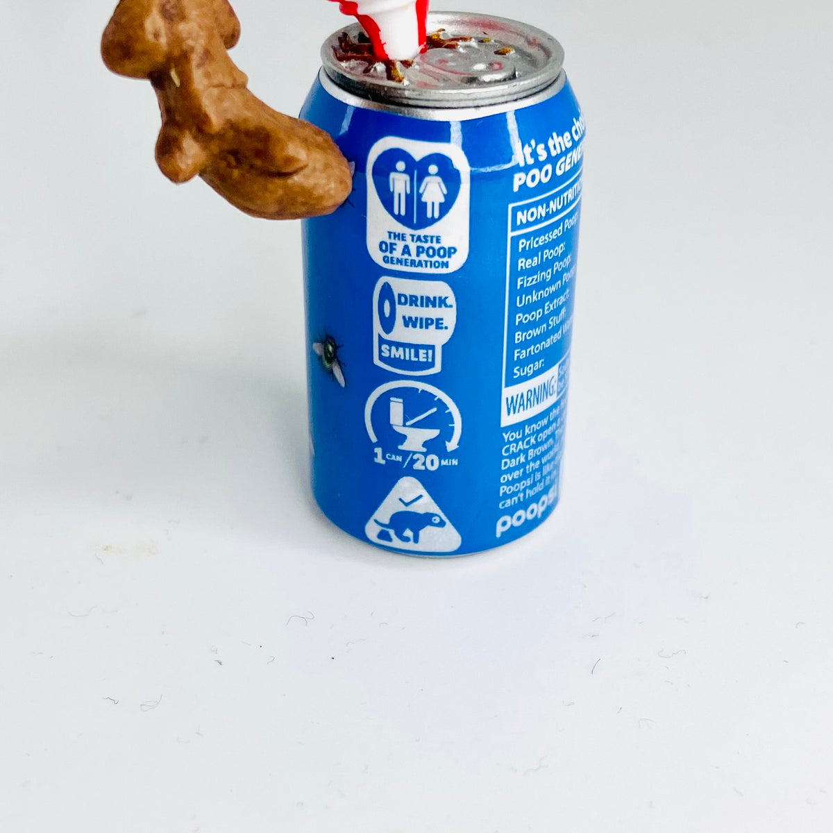 ZURU | Mega Gross Mini Brands | Series 2 | Rare | POOPSI Soda Can | Pepsi Parody Figure